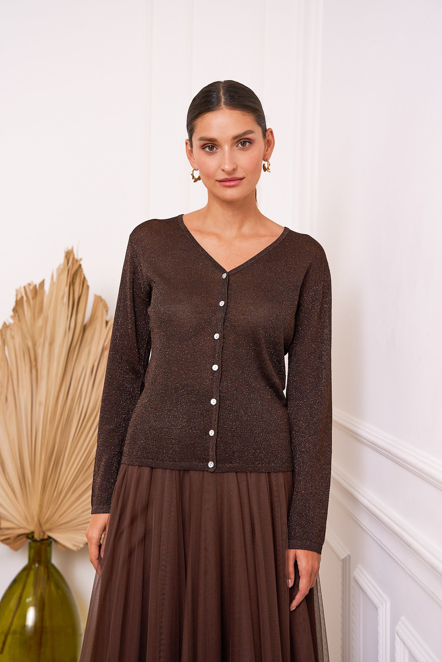 Gilet en maille lurex