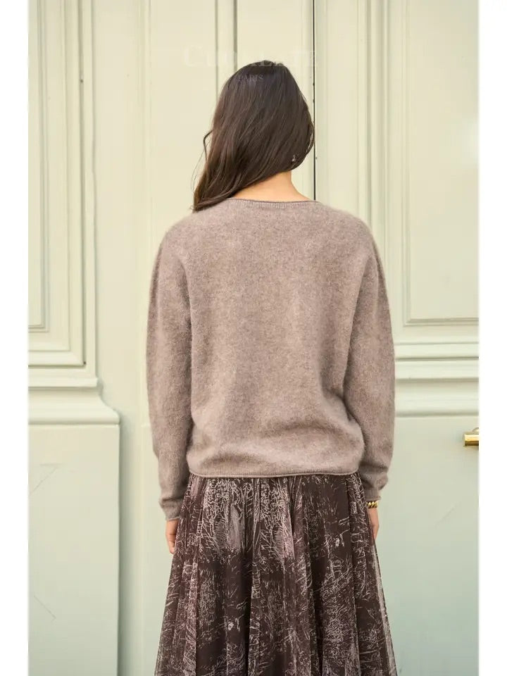 Gilet fluffy laine & cachemire