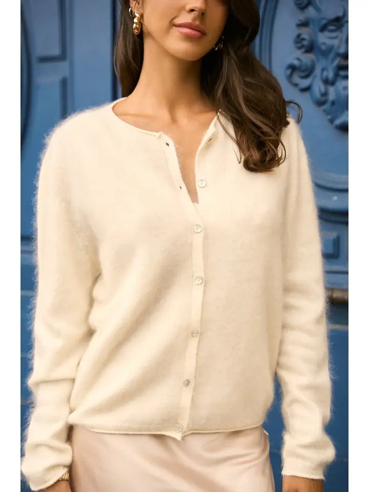 Gilet fluffy laine & cachemire