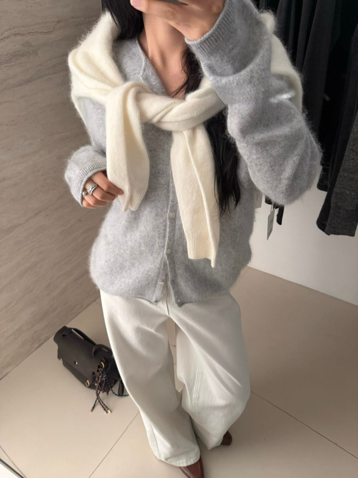 Gilet fluffy laine & cachemire