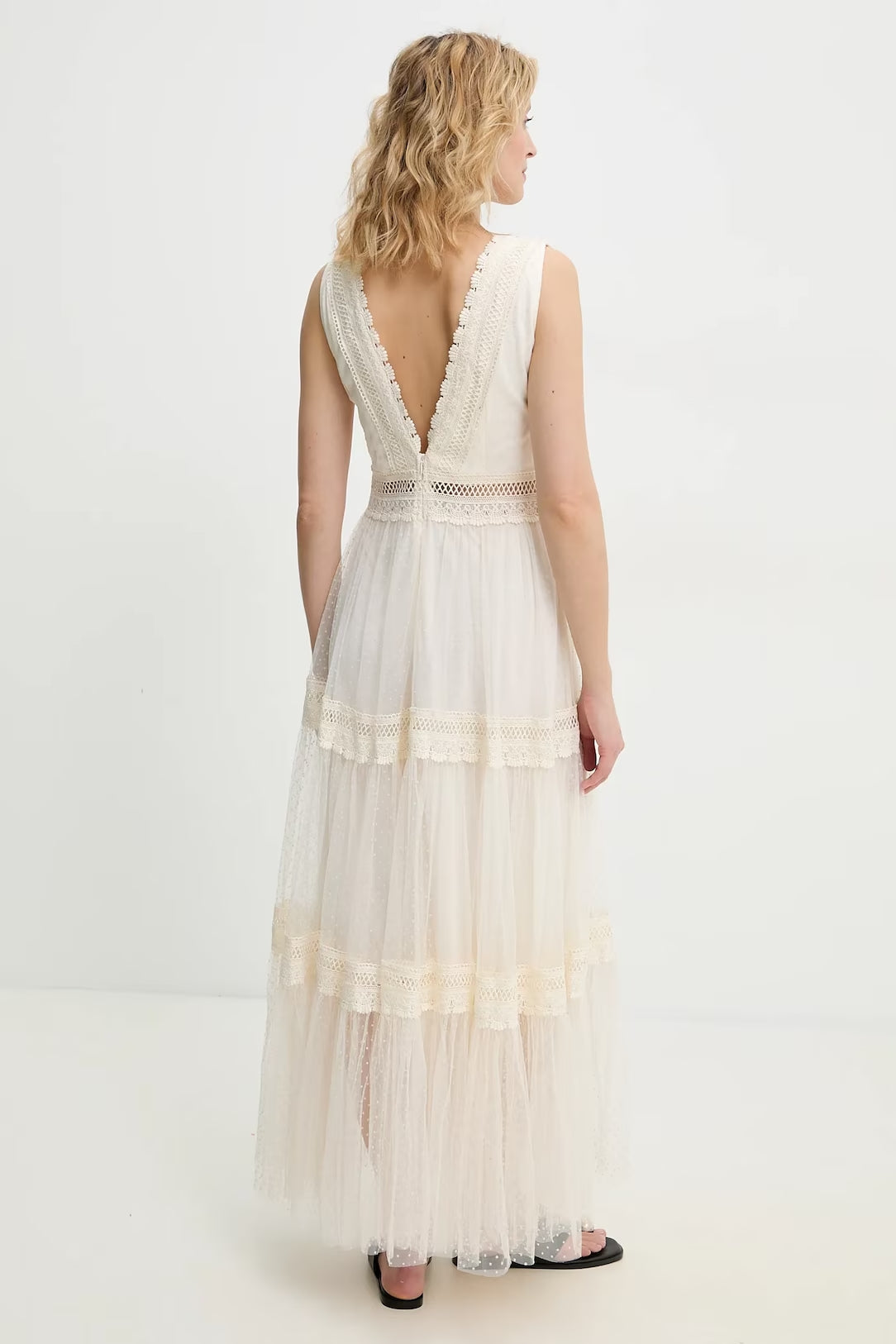 Nikky dotted tulle long dress