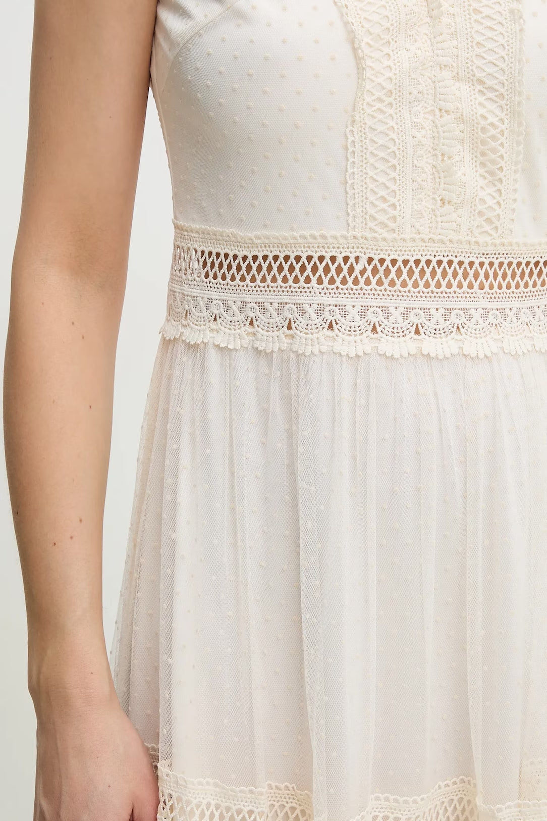 Nikky dotted tulle long dress