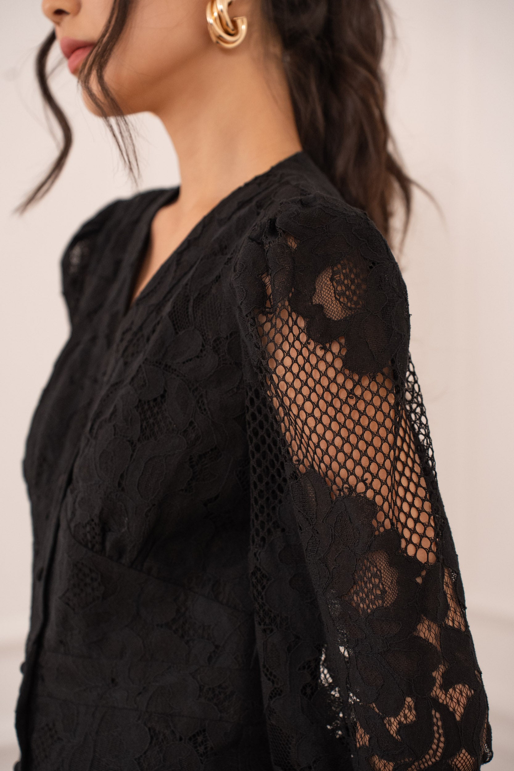 Robe longue Avril en dentelle