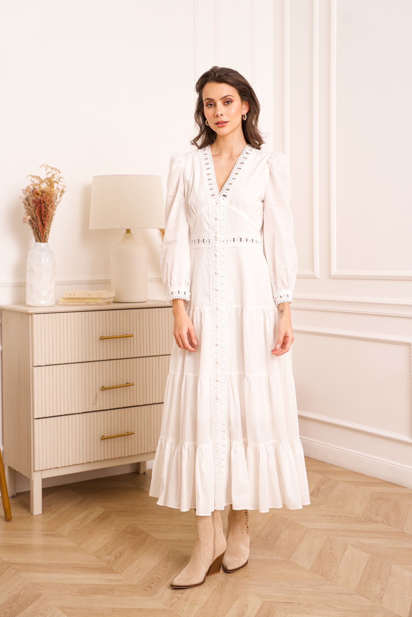 Robe longue Avril en coton
