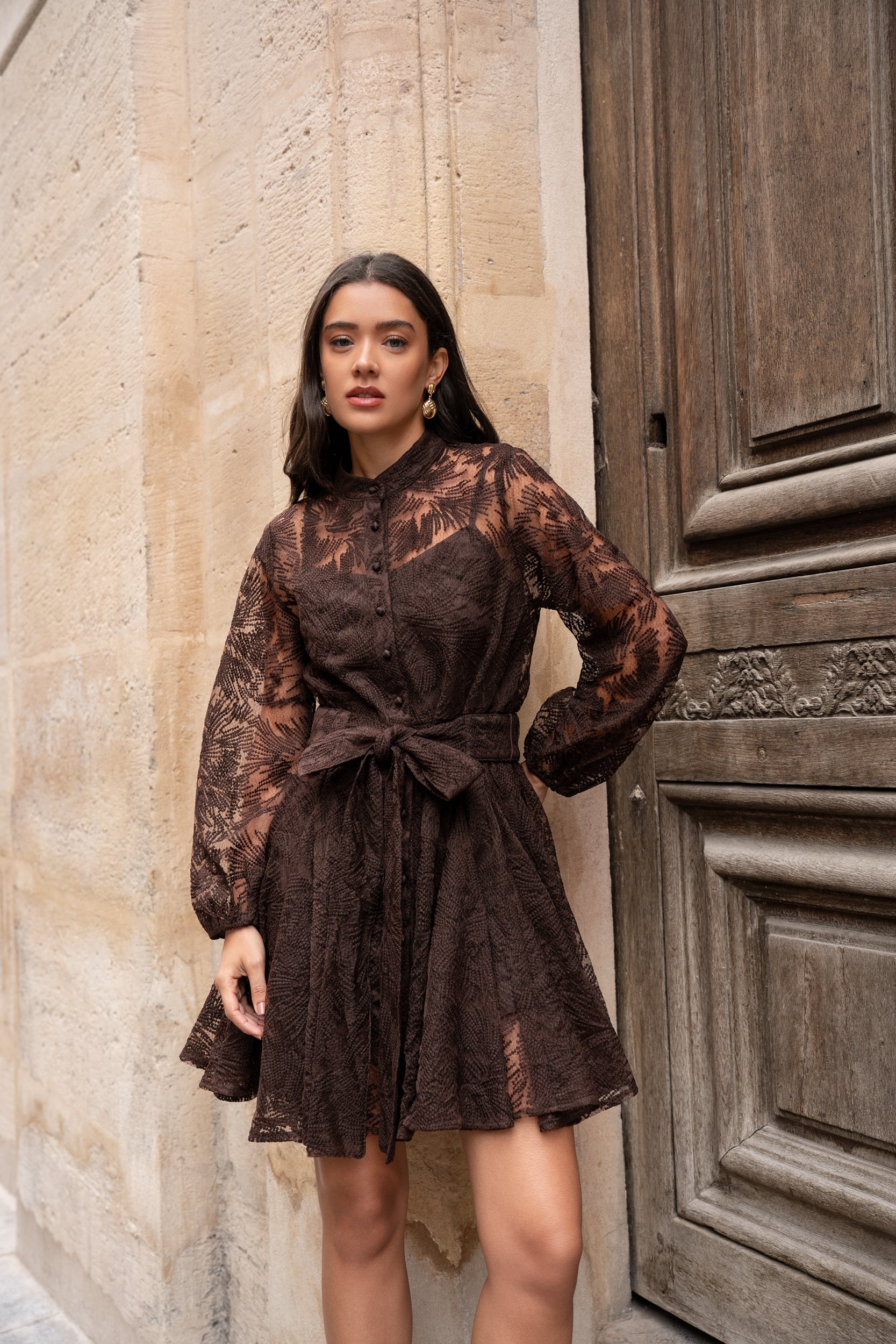 Robe patineuse Sonia en dentelle