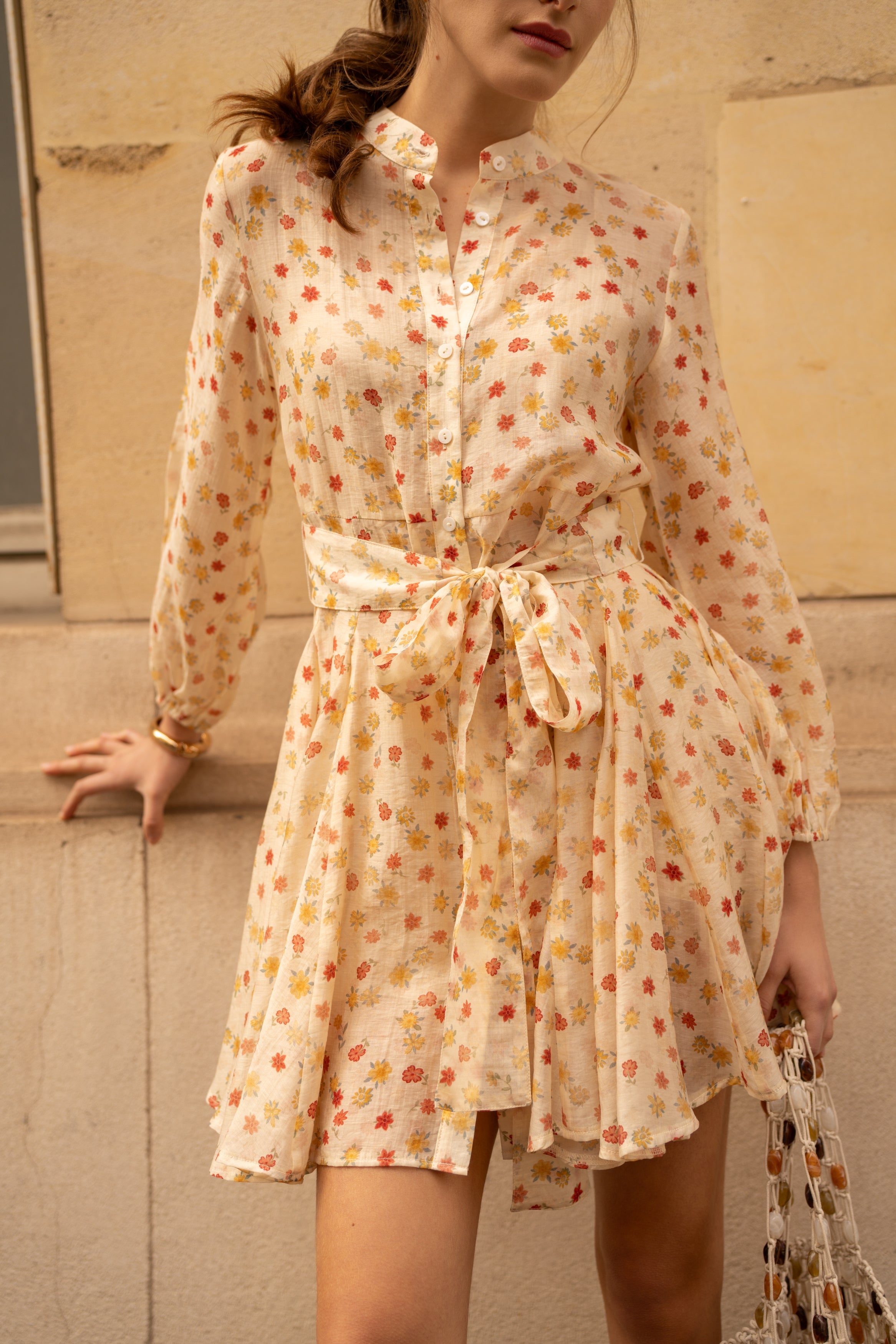 Sonia floral silk dress