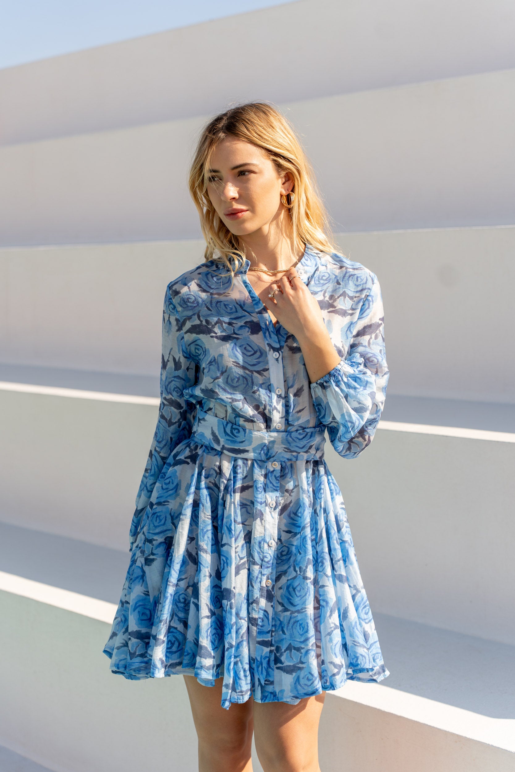 Sonia floral silk dress