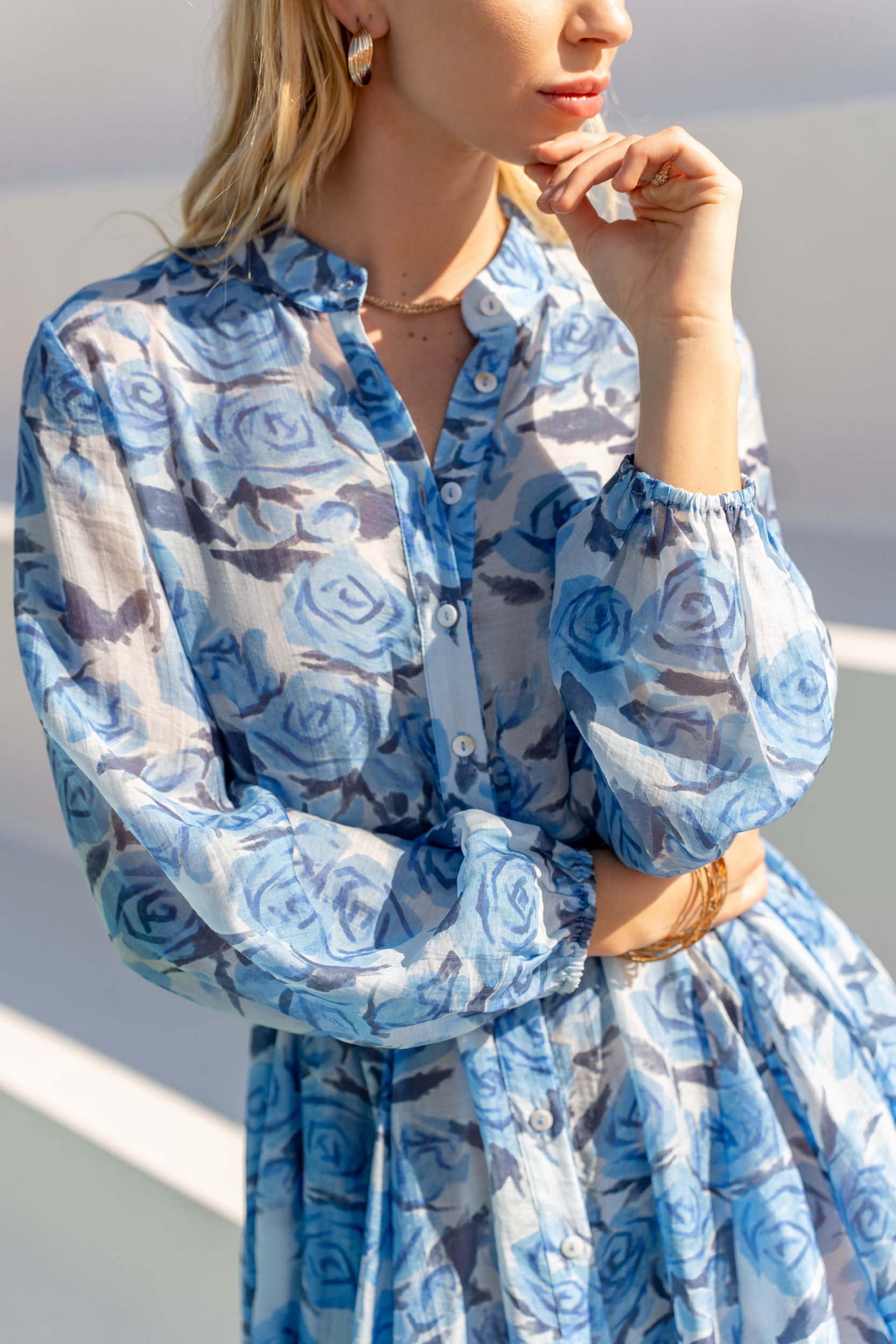 Sonia floral silk dress