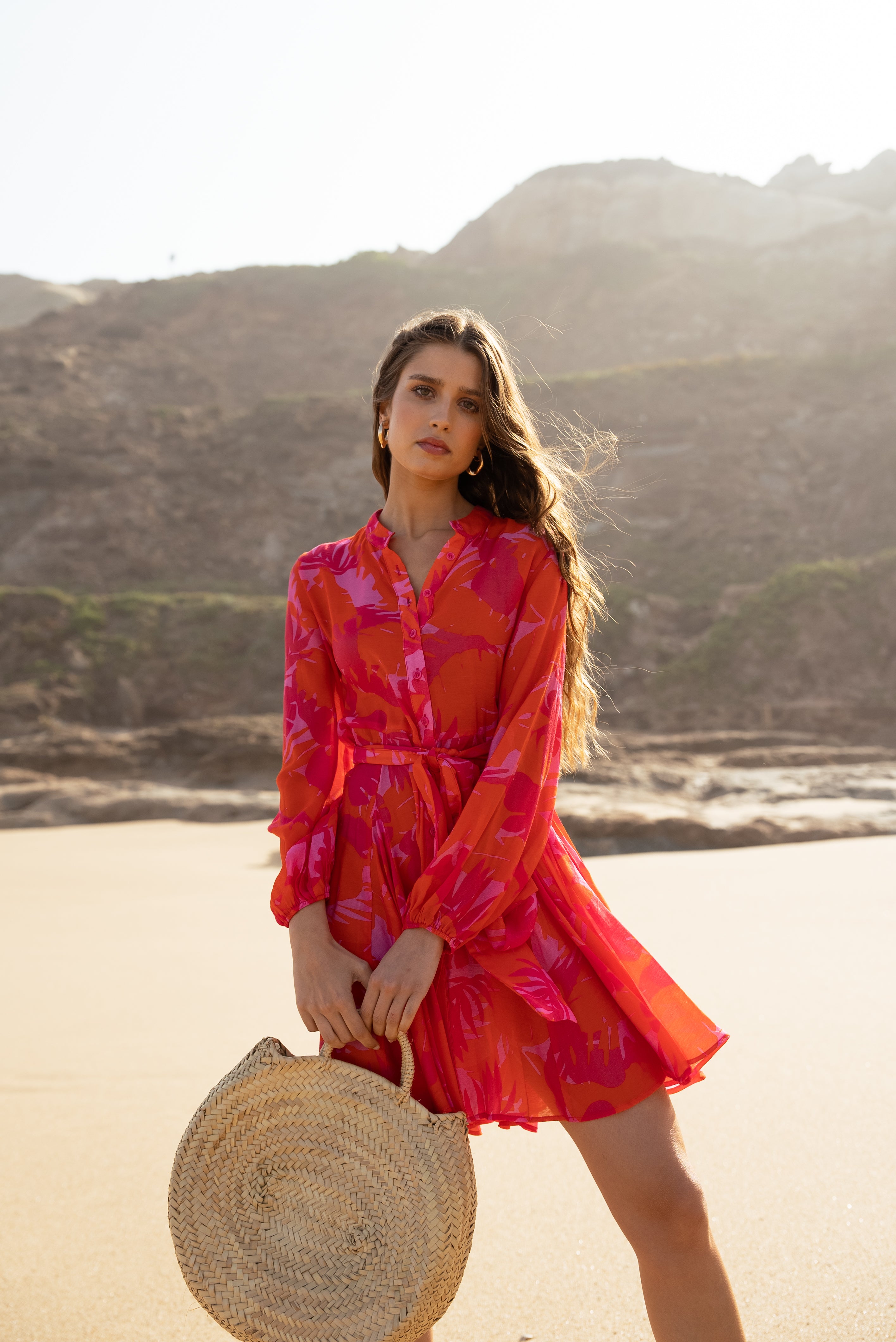 Sonia floral silk dress