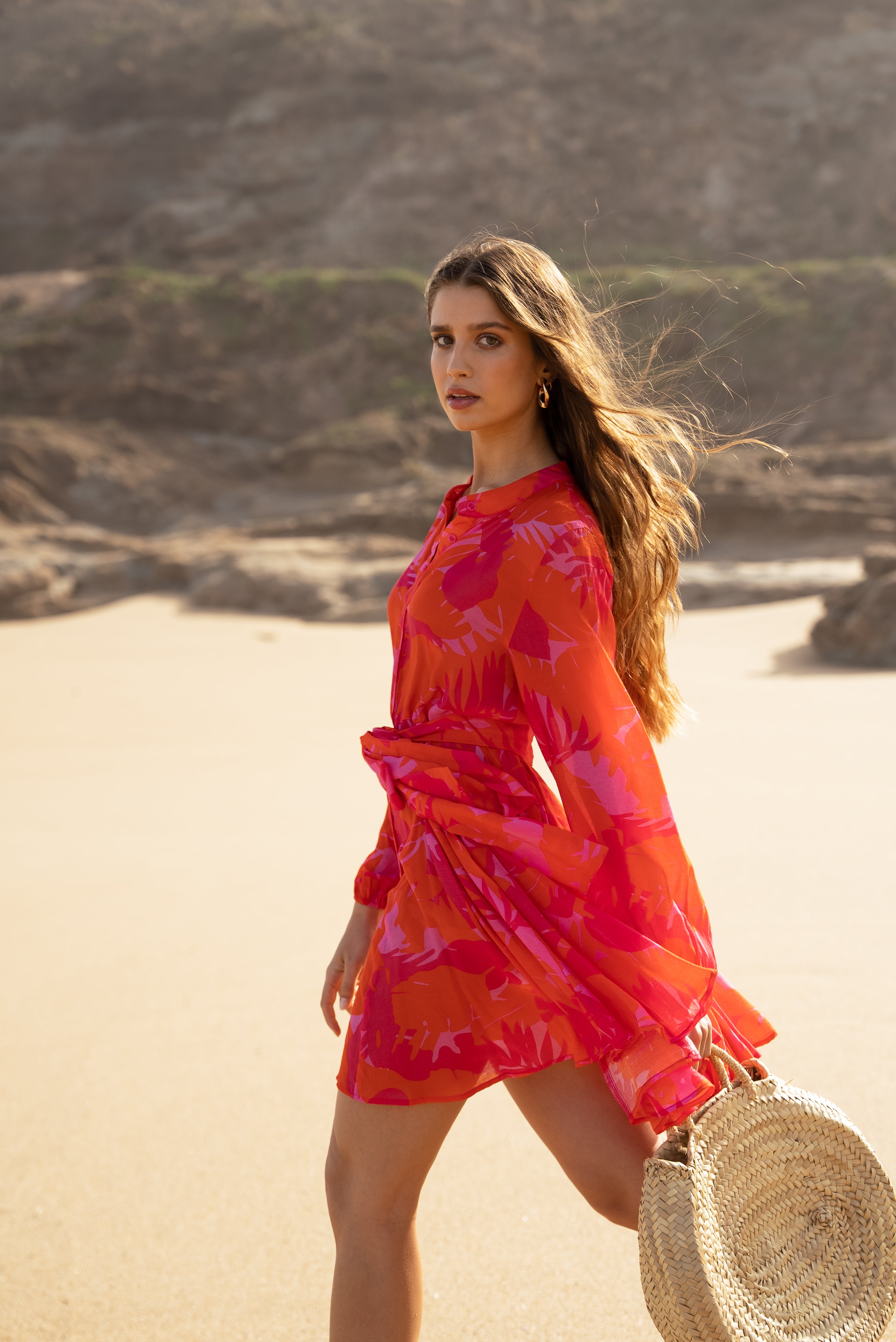 Sonia floral silk dress