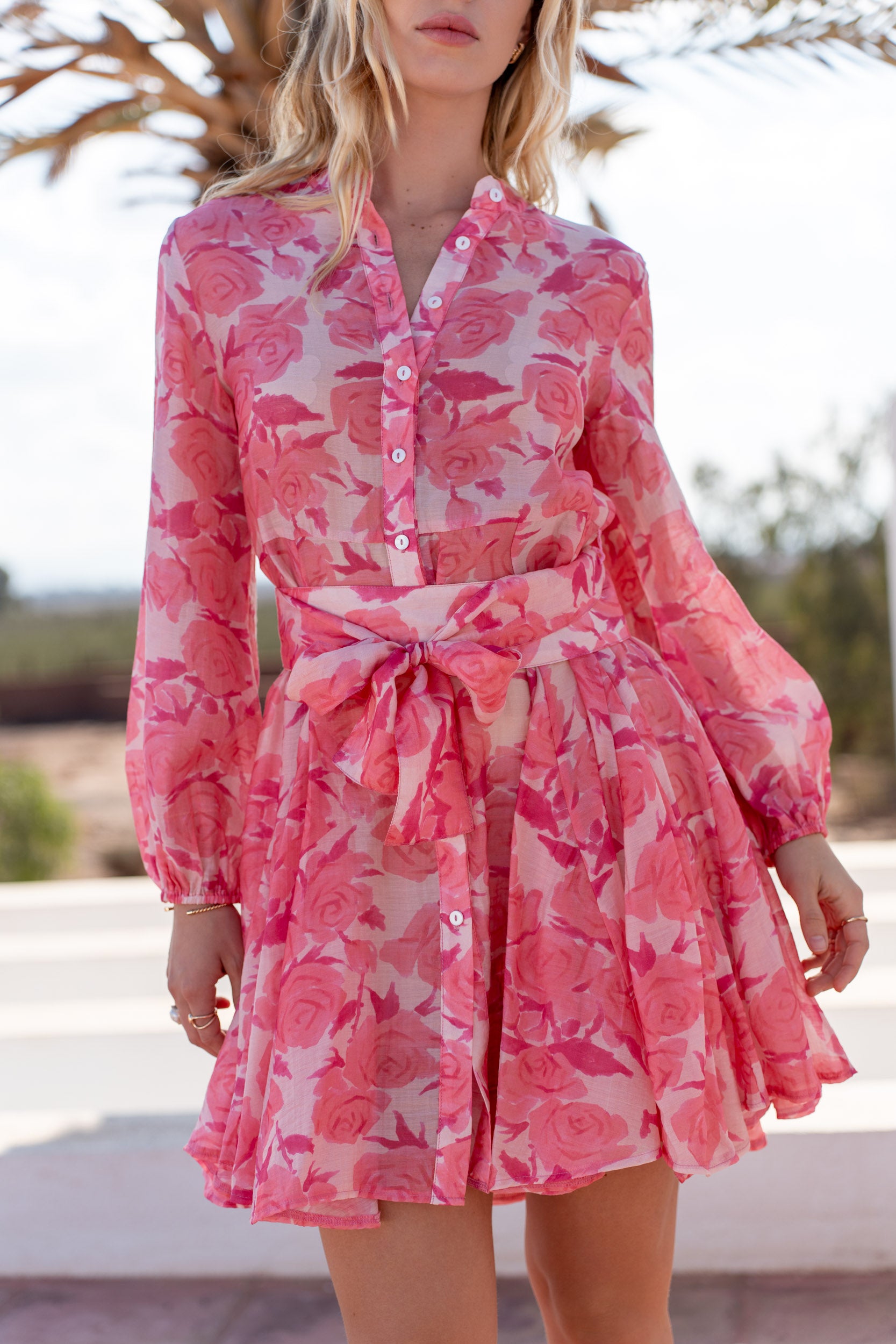 Sonia floral silk dress