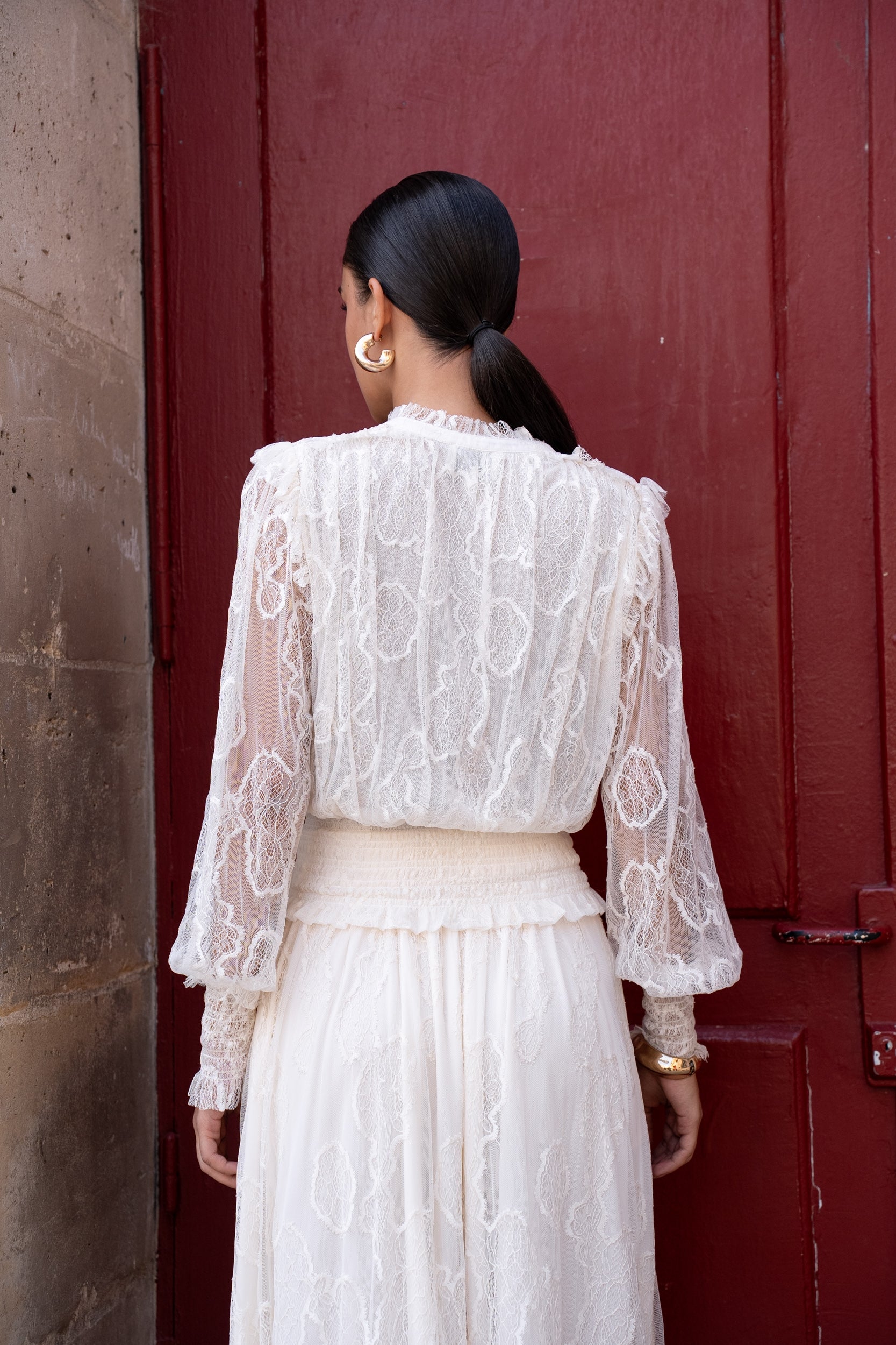 Coco dotted lace blouse