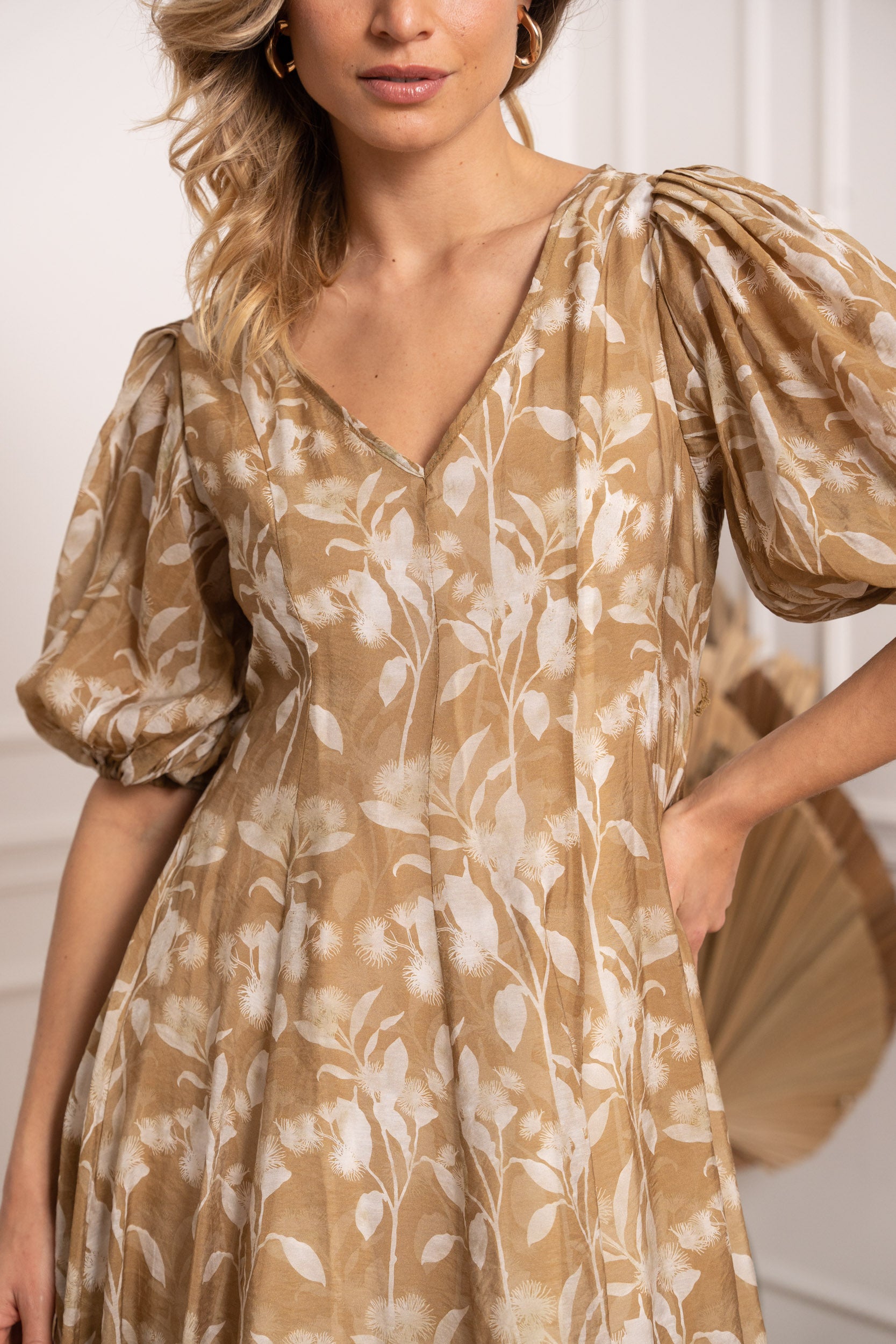 Sonia floral silk dress