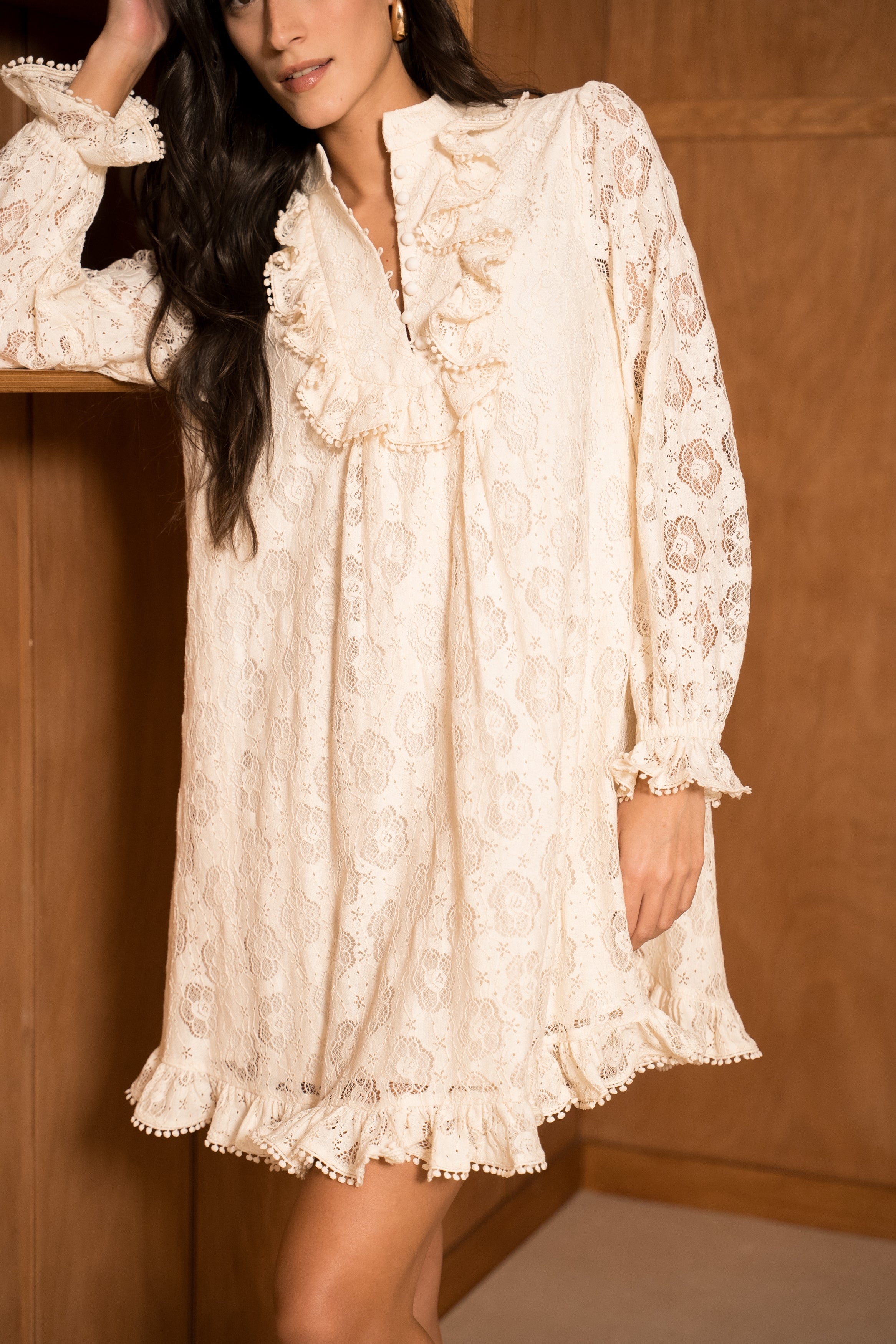 Robe Eugénie col froufrou