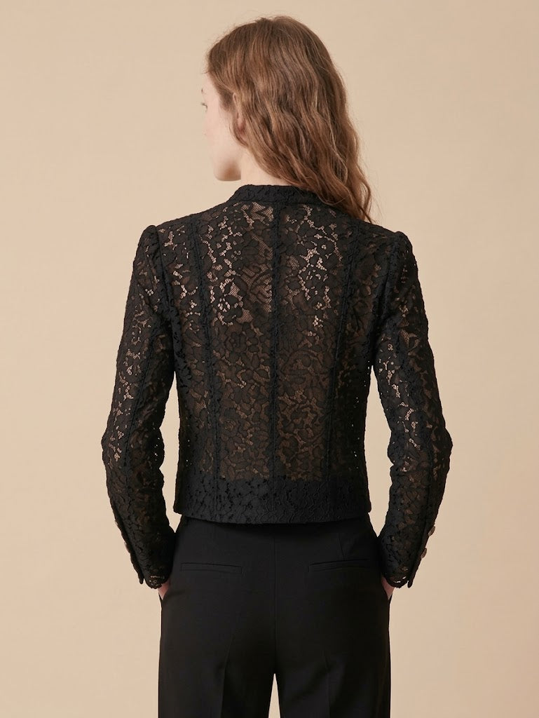 Veste Céline col officier en dentelle