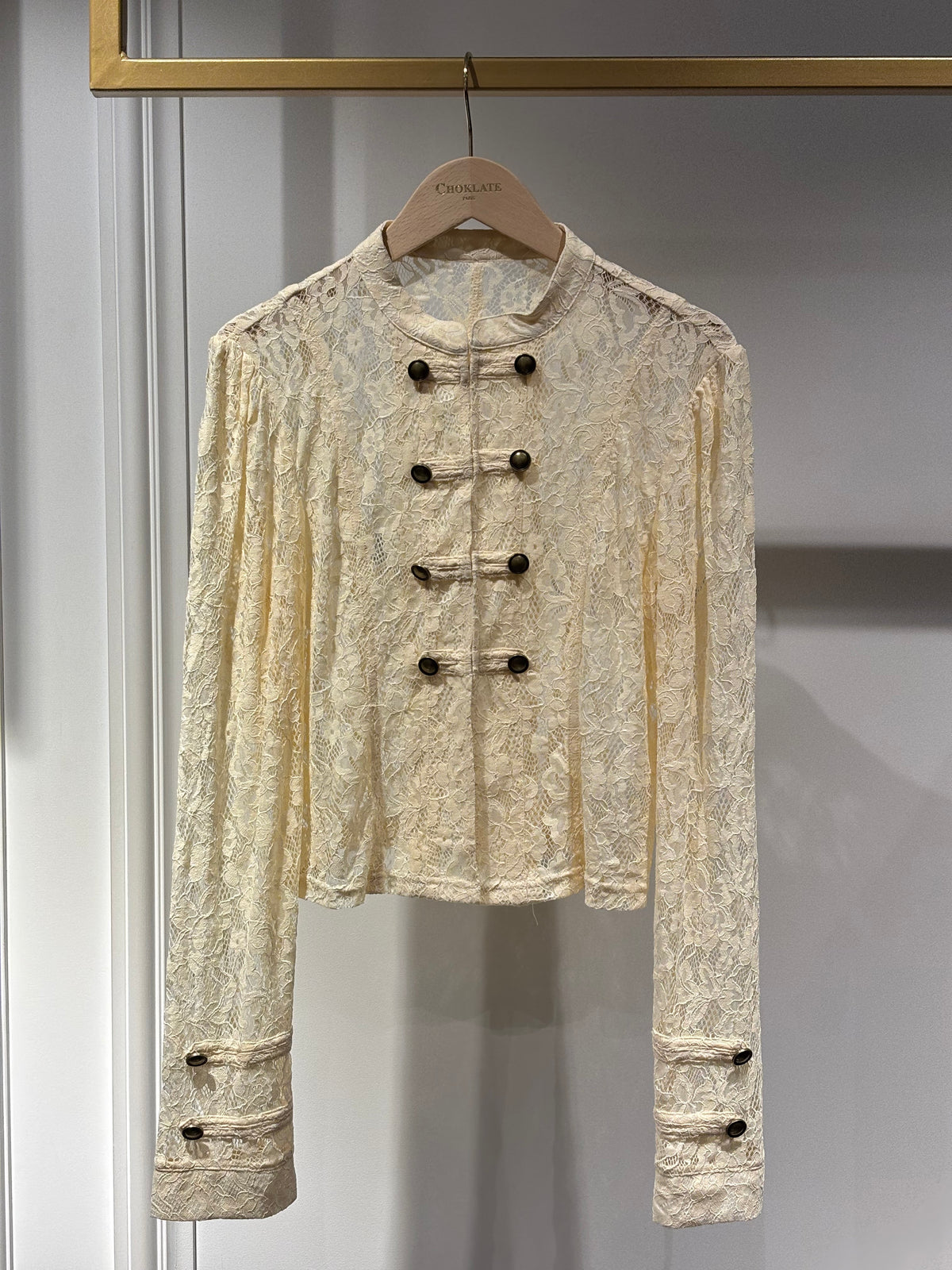 Veste Céline col officier en dentelle