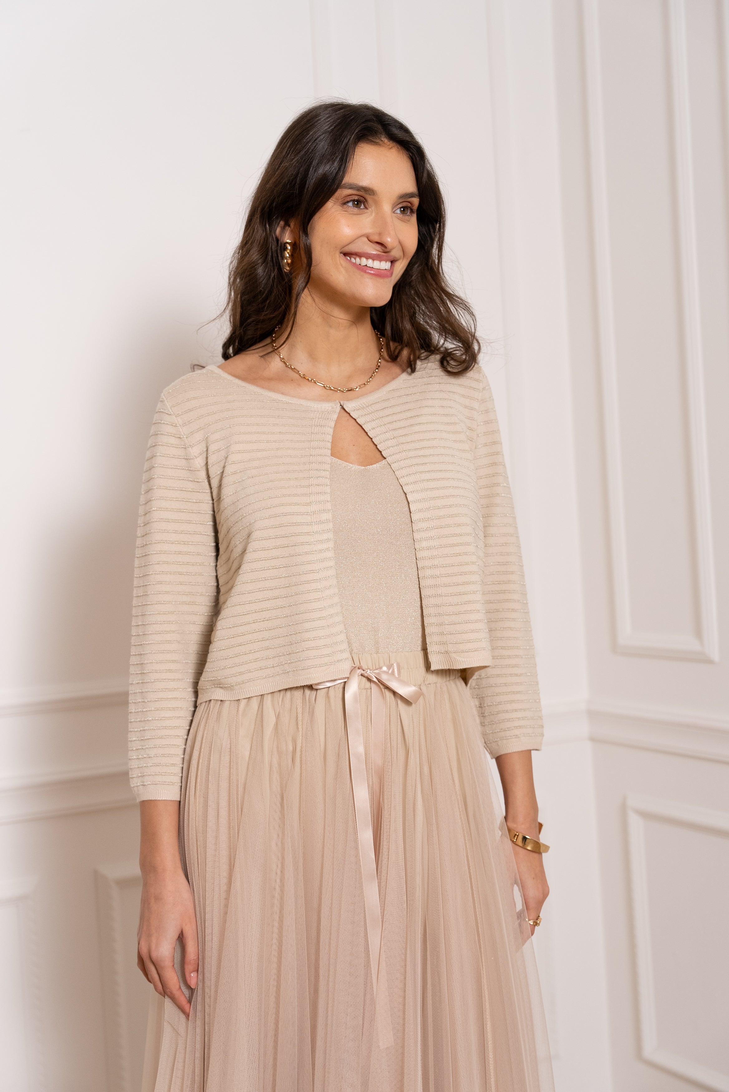 Shiny lurex tank top