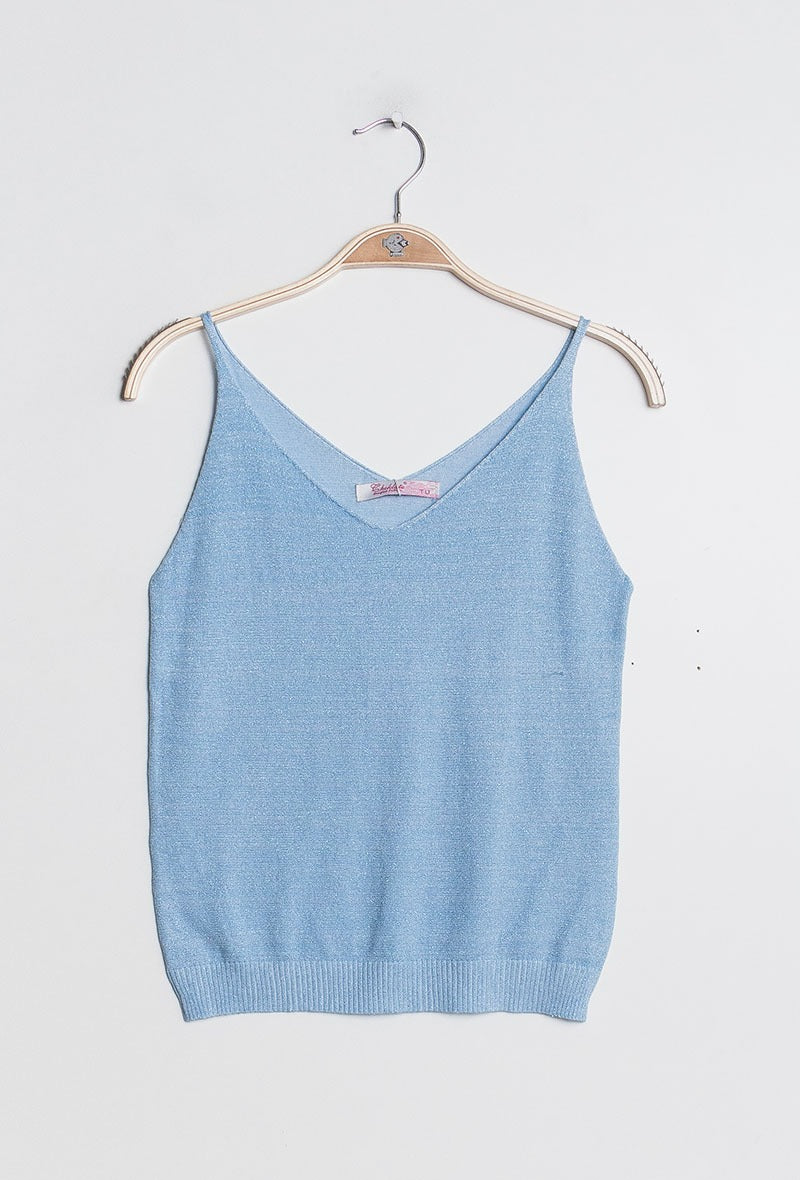 Shiny lurex tank top