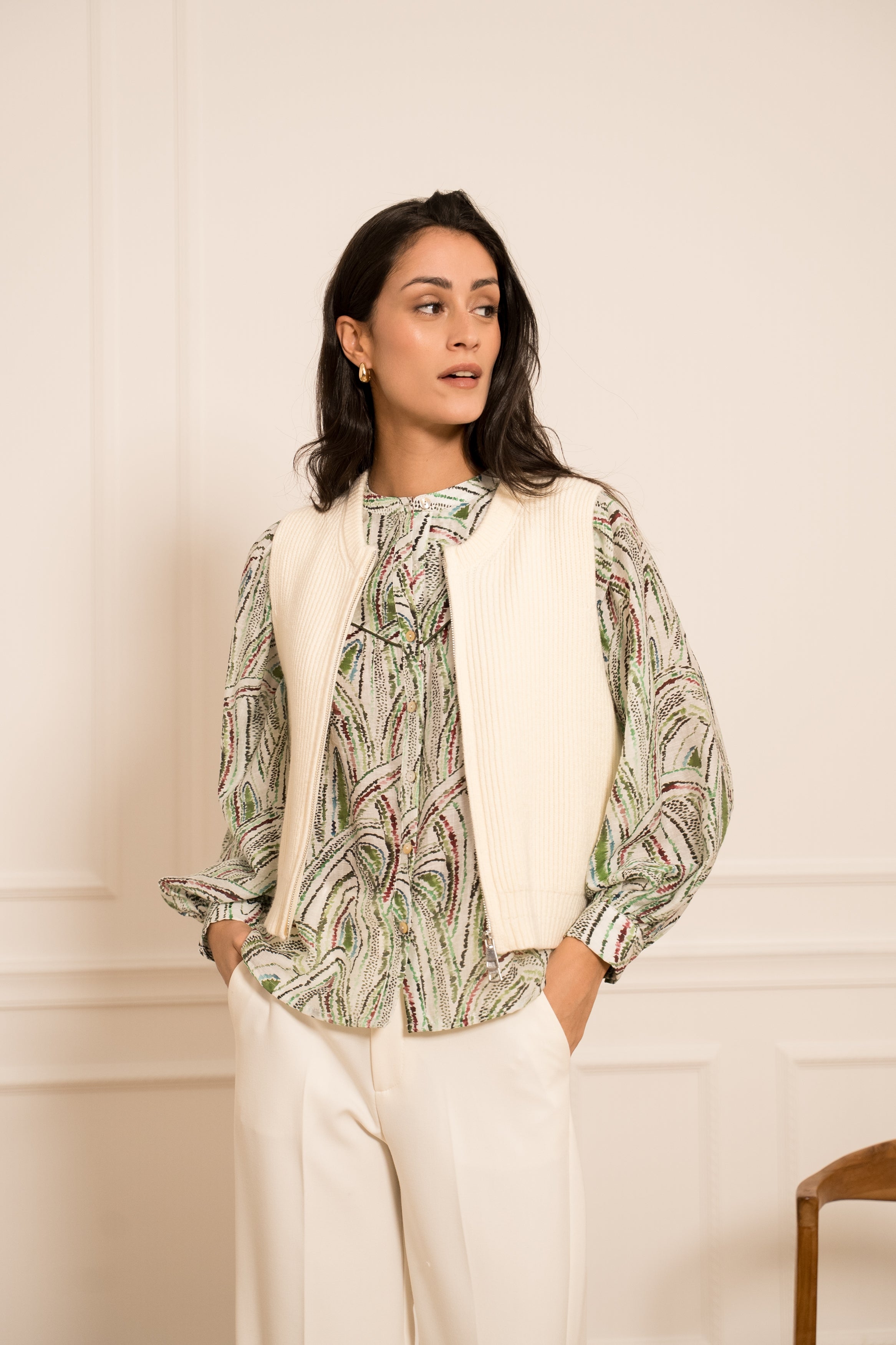 Gilet en maille sans manches