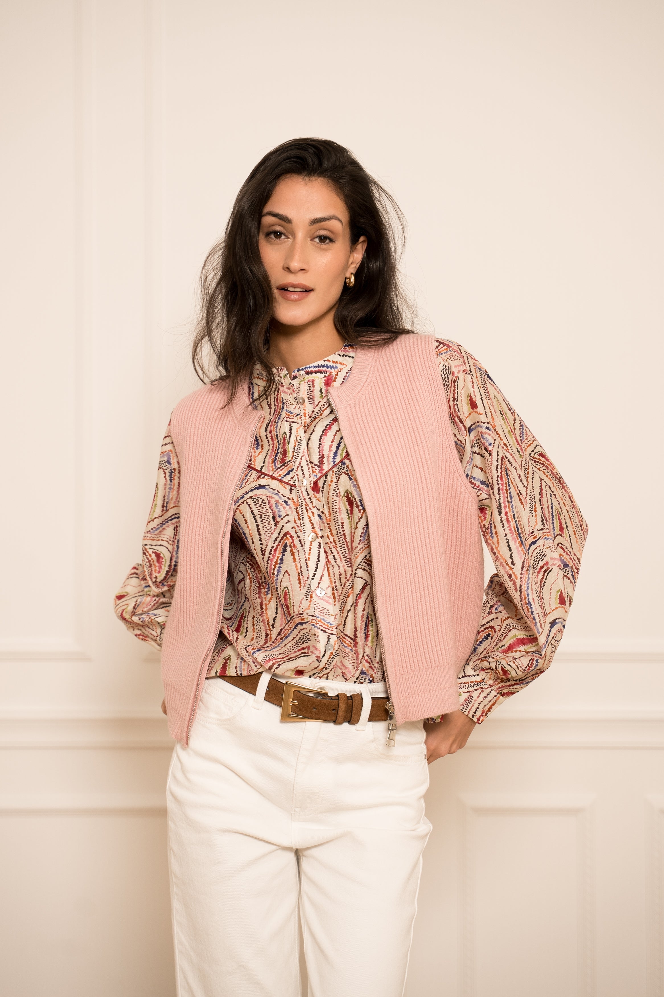 Gilet en maille sans manches