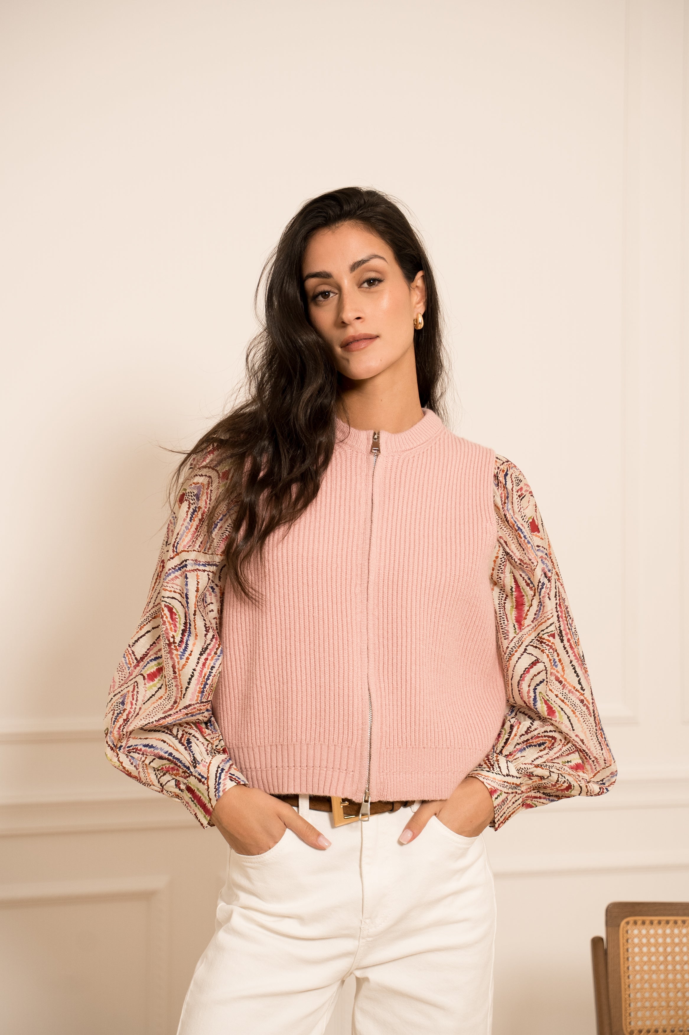 Gilet en maille sans manches