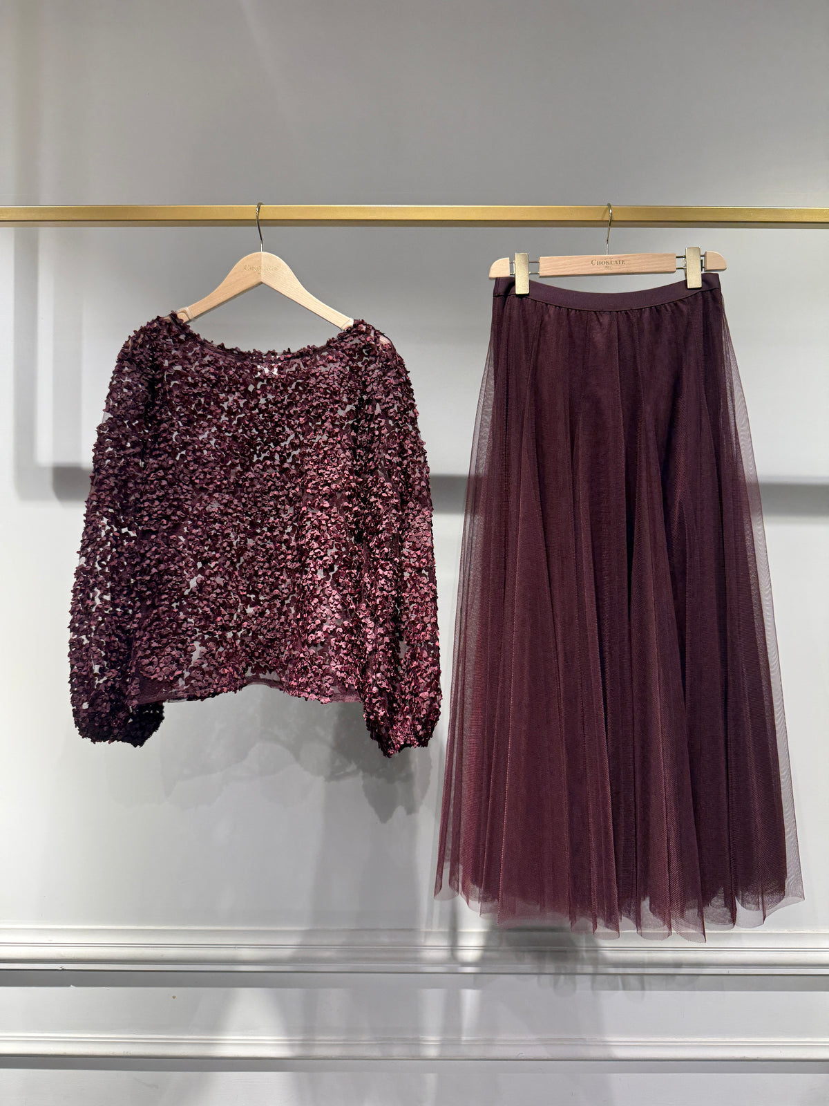 Blouse dentelle à rosaces