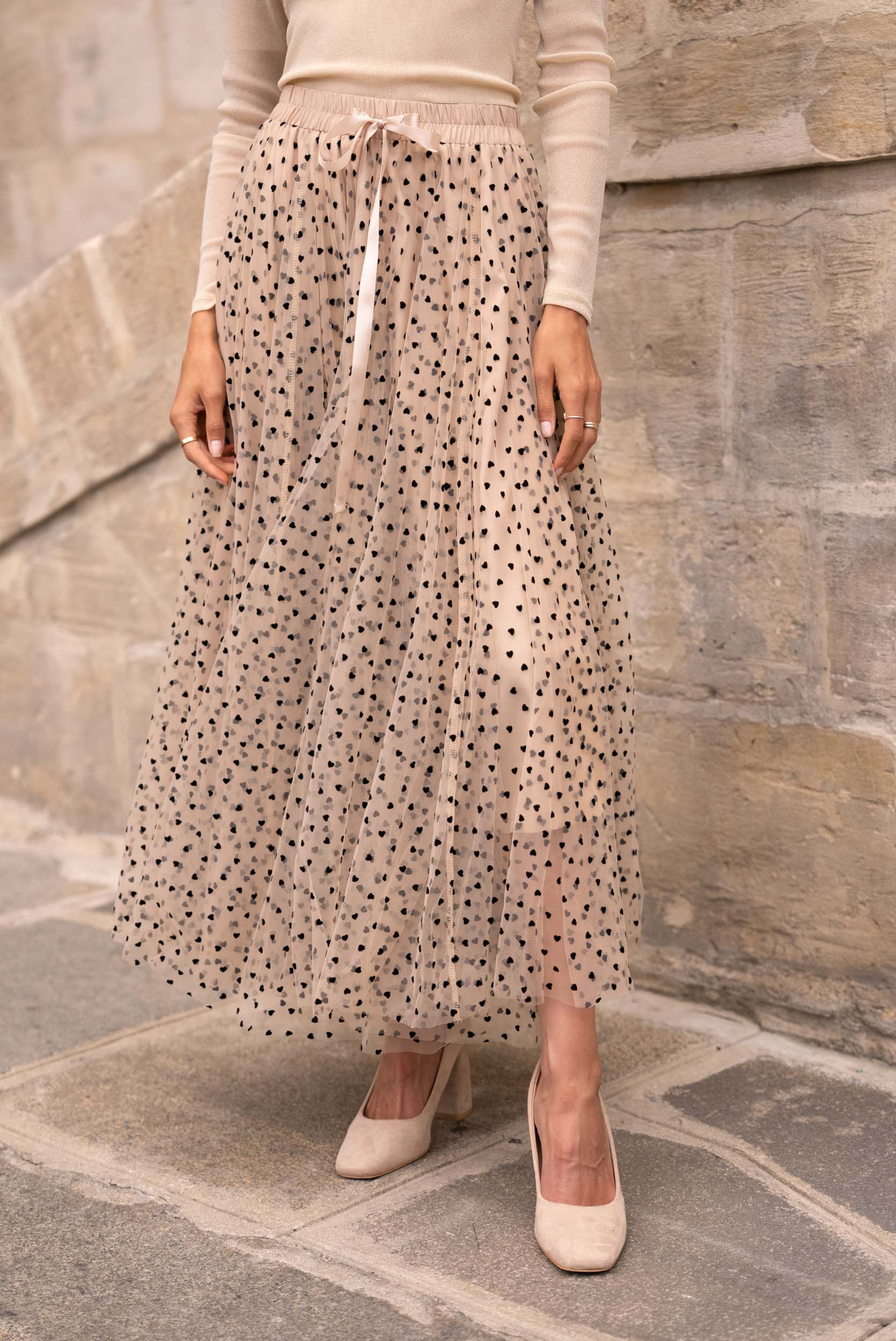 Jupe Aria en tulle coeur