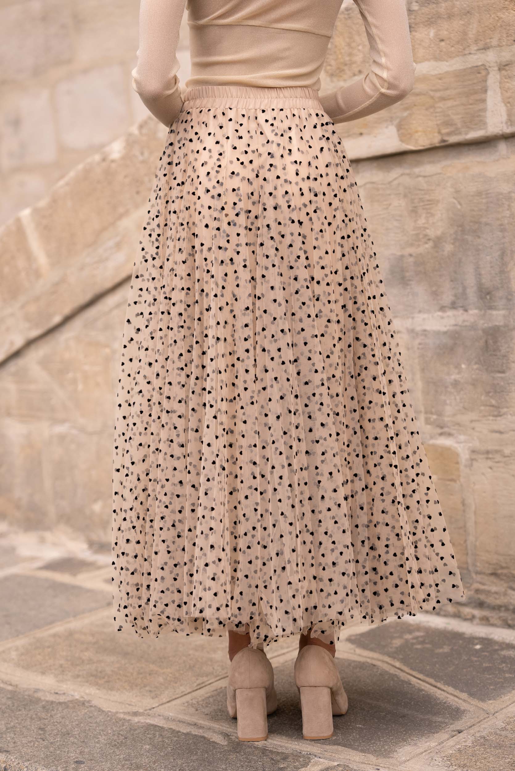 Jupe Aria en tulle coeur