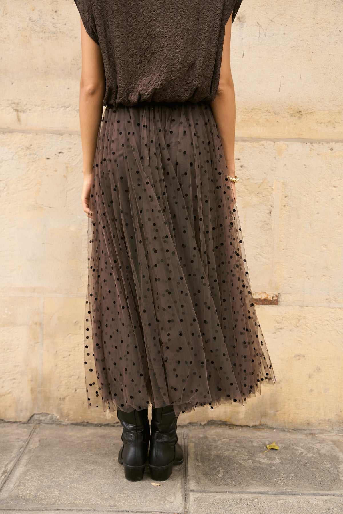 Jupe Aria en tulle à gros pois