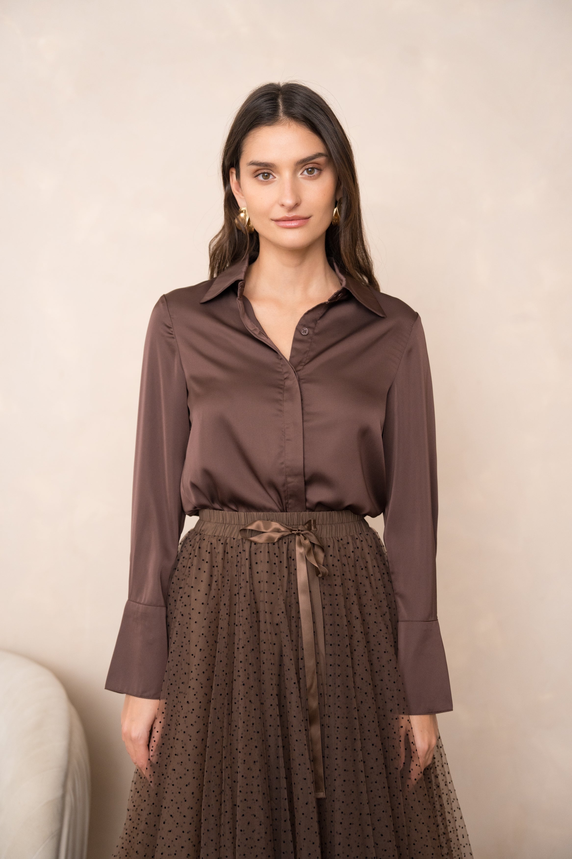 Chemise Léa en satin