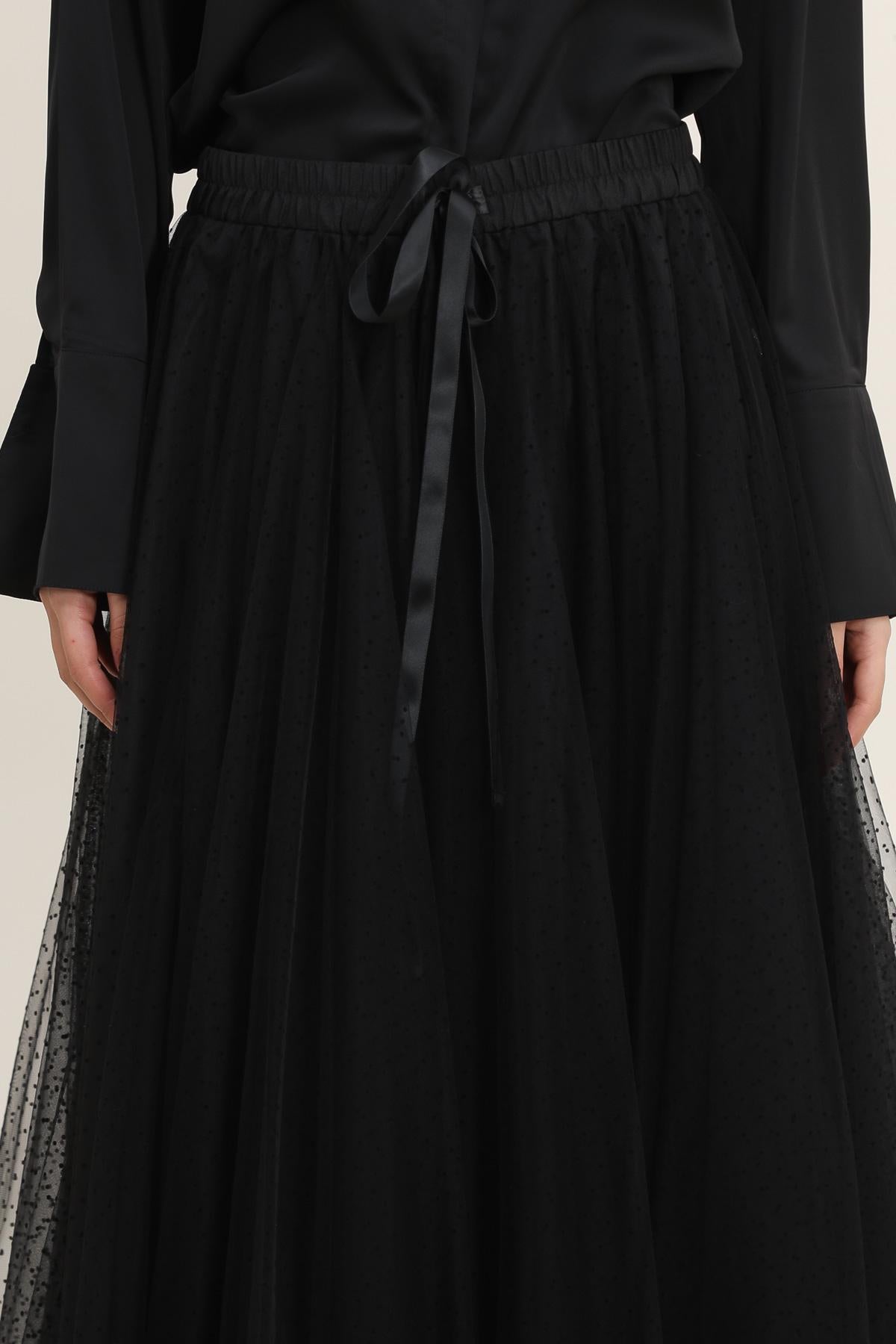 Jupe Aria en tulle plumetis à pois