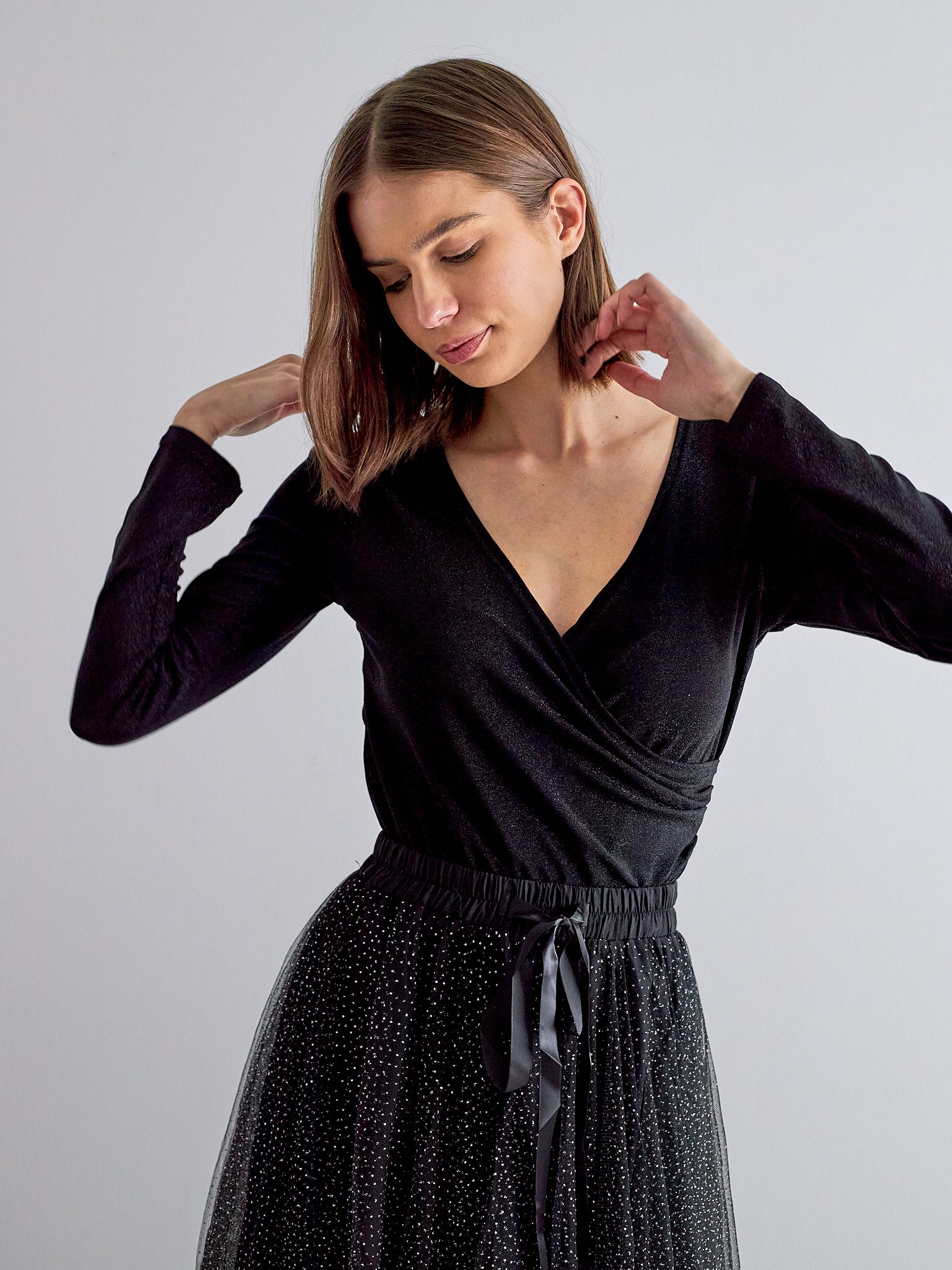 Top cache coeur brillant