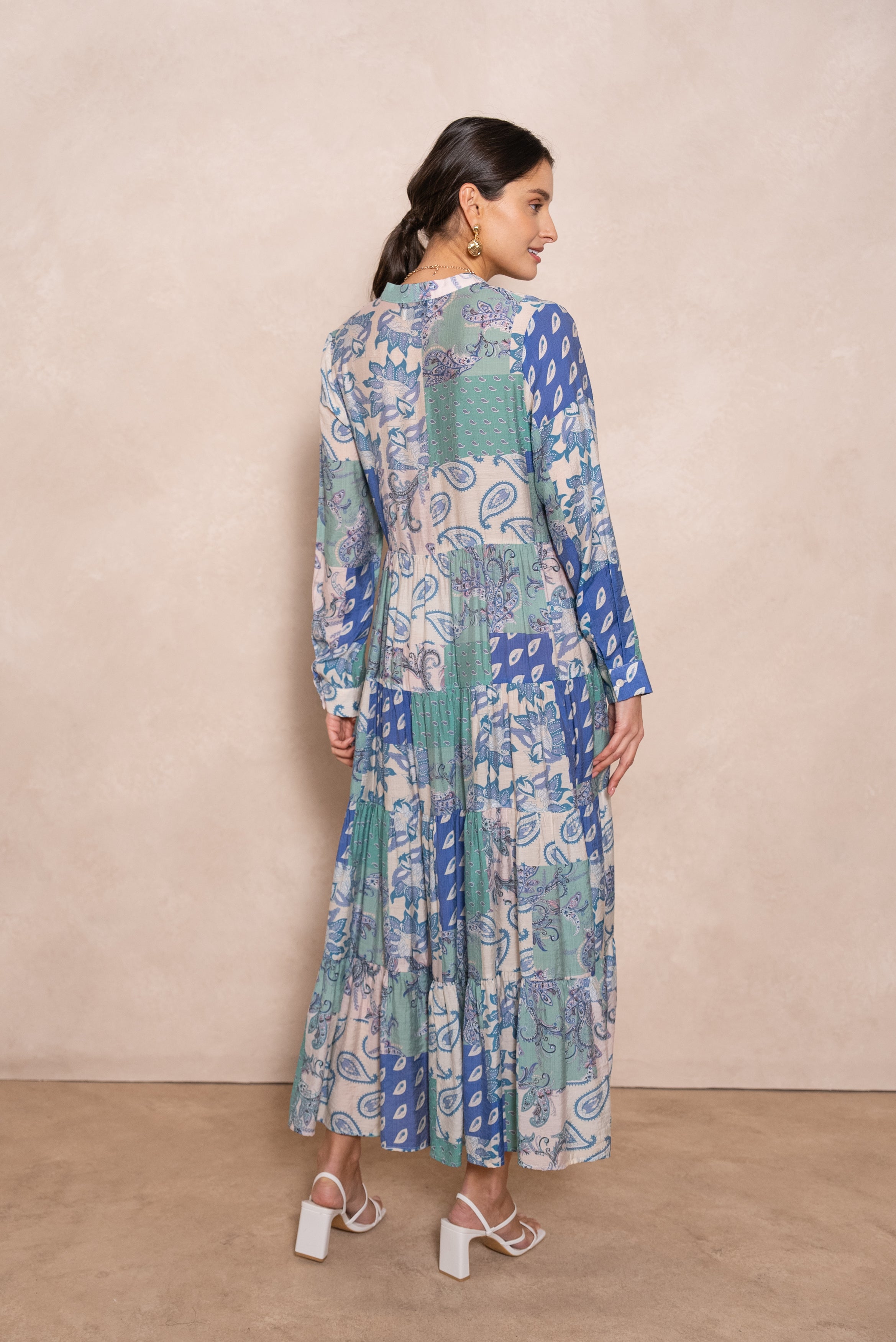 Robe longue imprimée fleurie Marbella