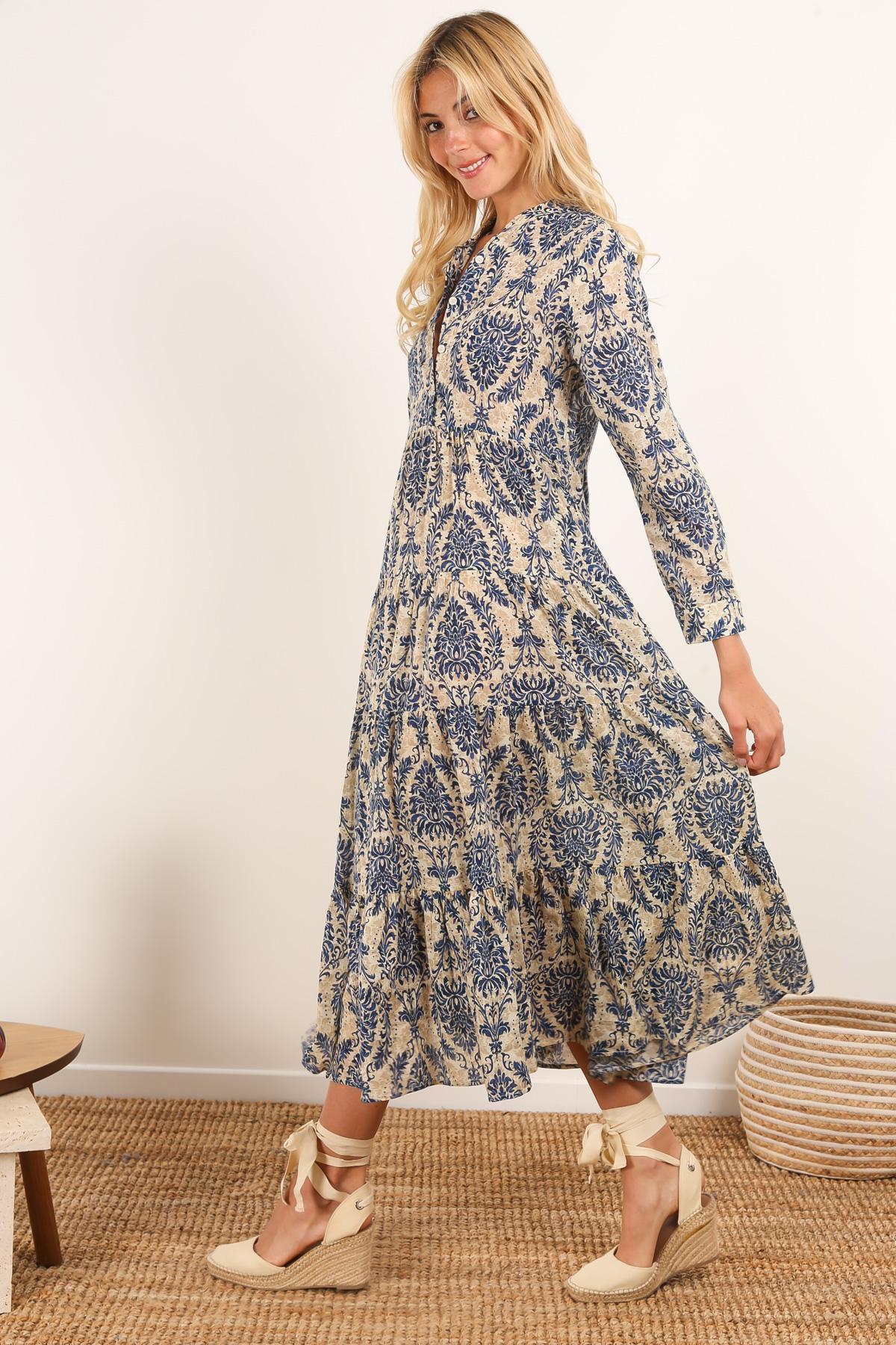 Robe longue Marbella en coton