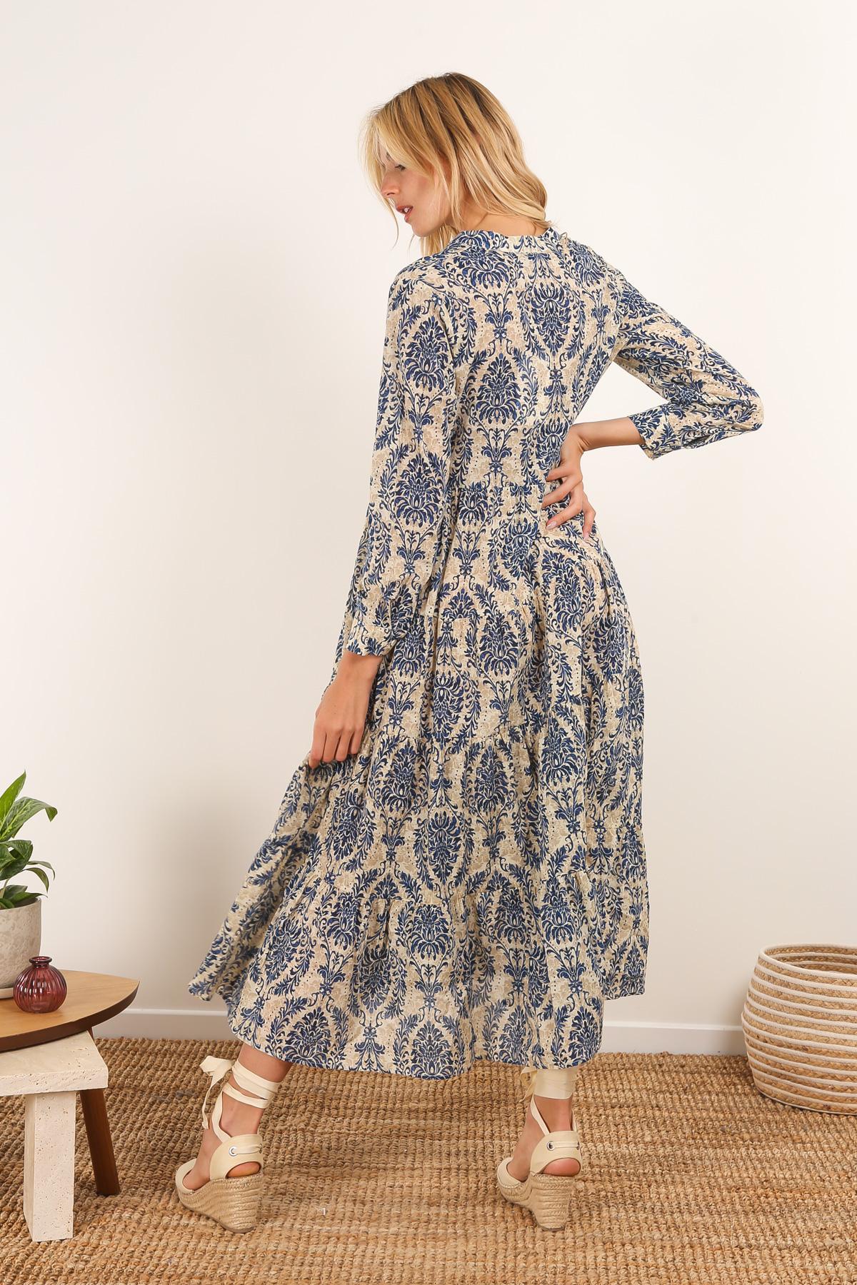 Robe longue Marbella en coton