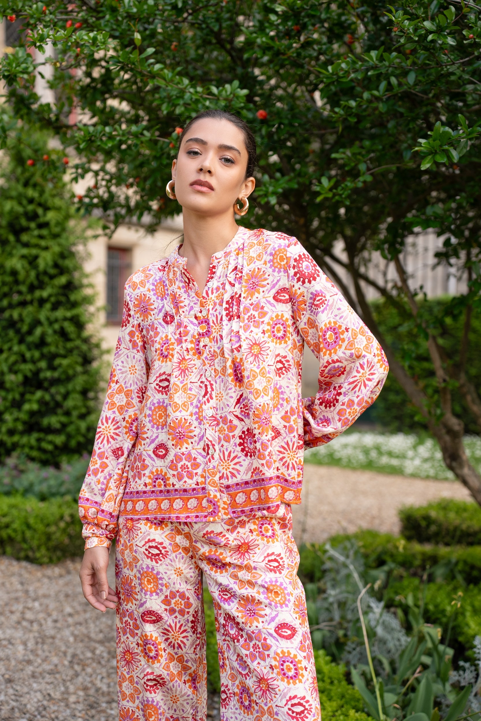 Blouse chemisier imprimé Théa