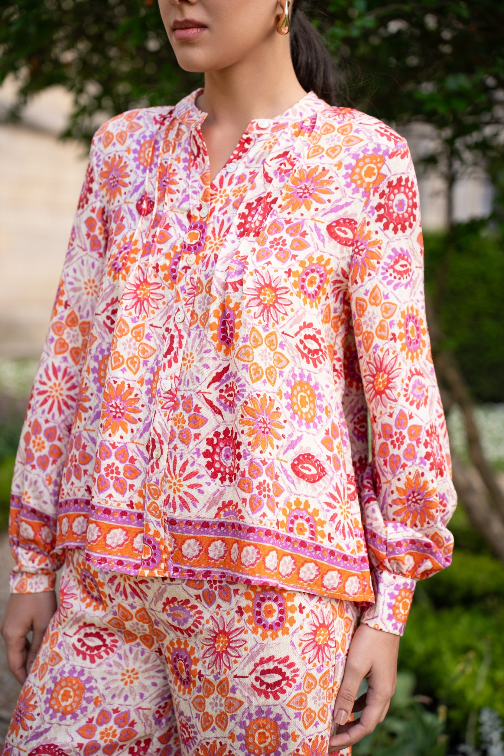 Blouse chemisier imprimé Théa