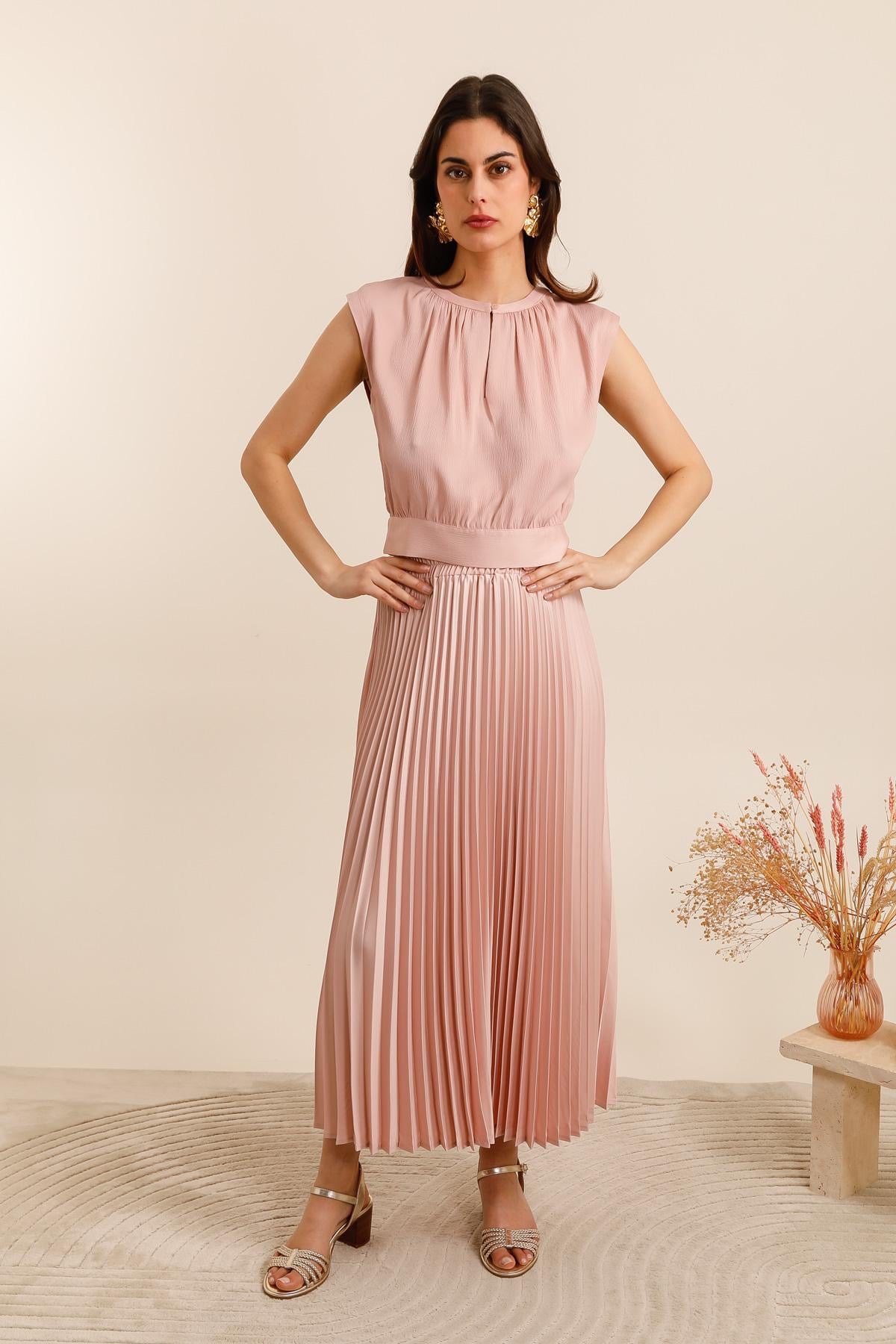 Jupe Diana en satin plissée