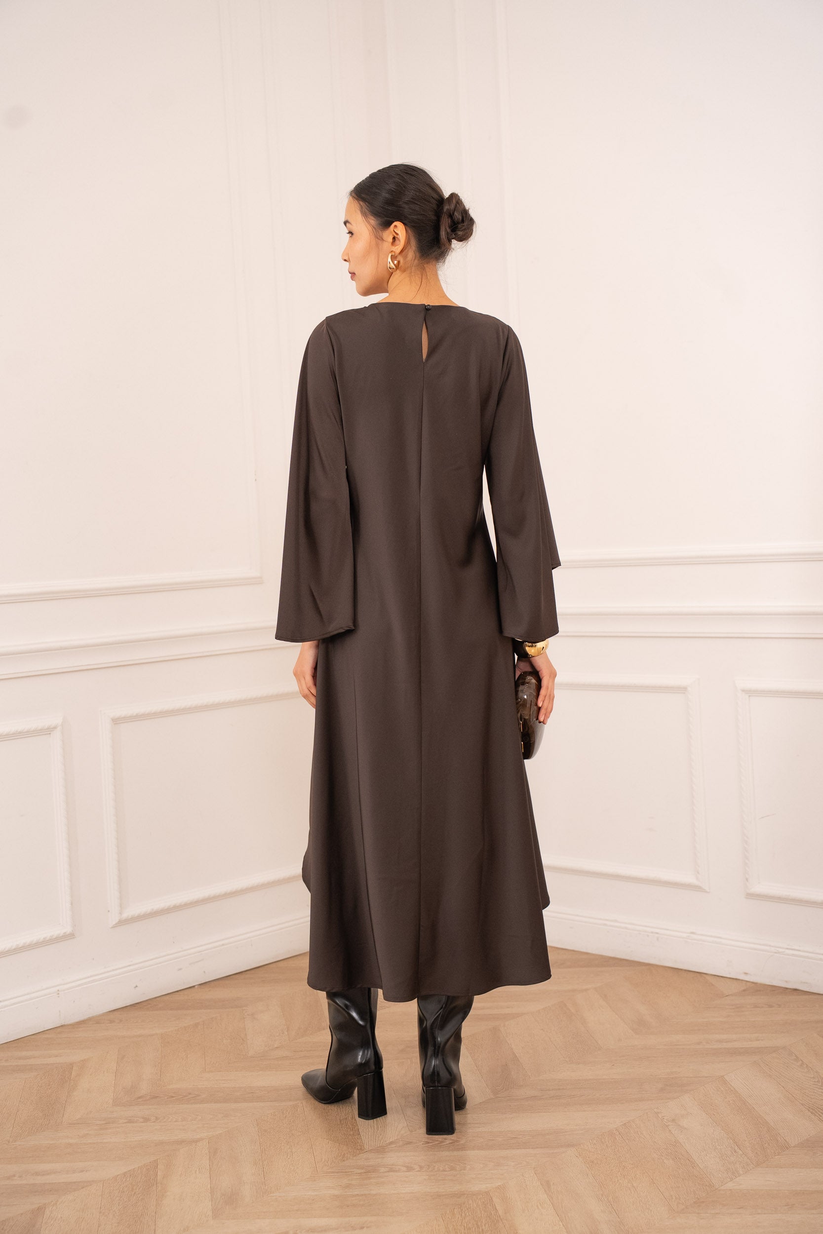 Robe longue satinée Kate