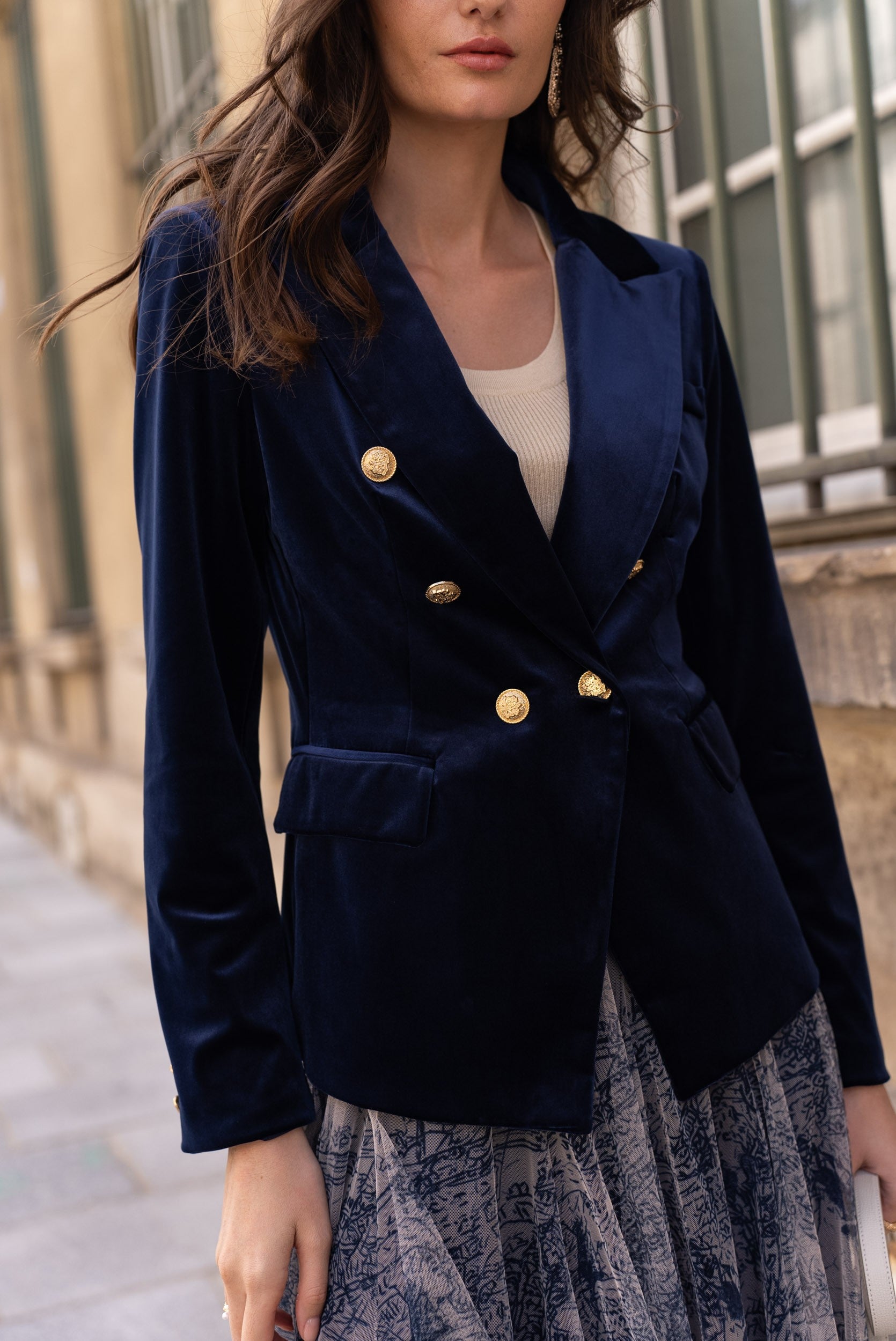 Veste Blazer Gabrielle en velours