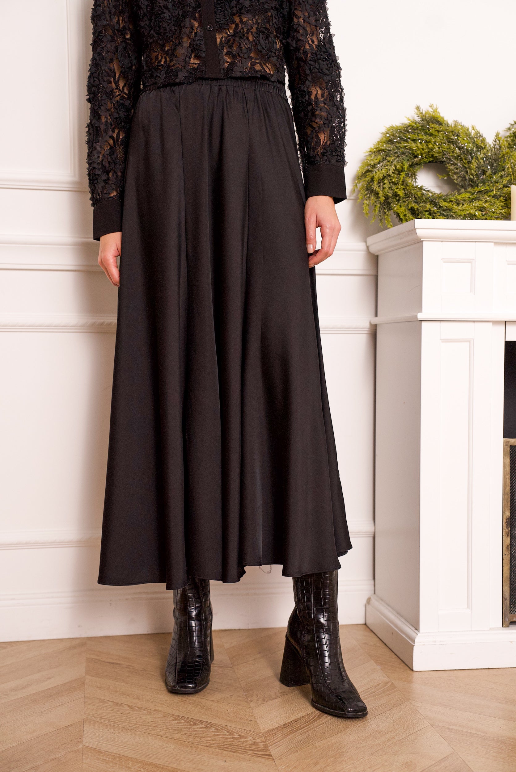 Jupe sirène Valentine en satin