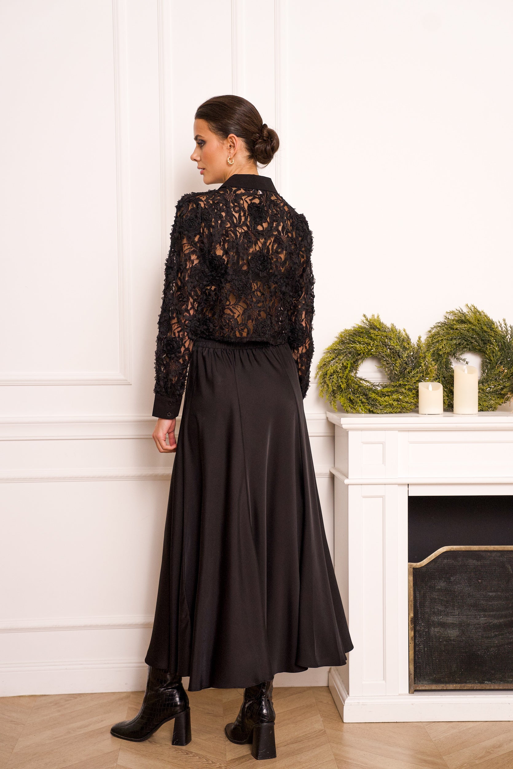 Jupe sirène Valentine en satin