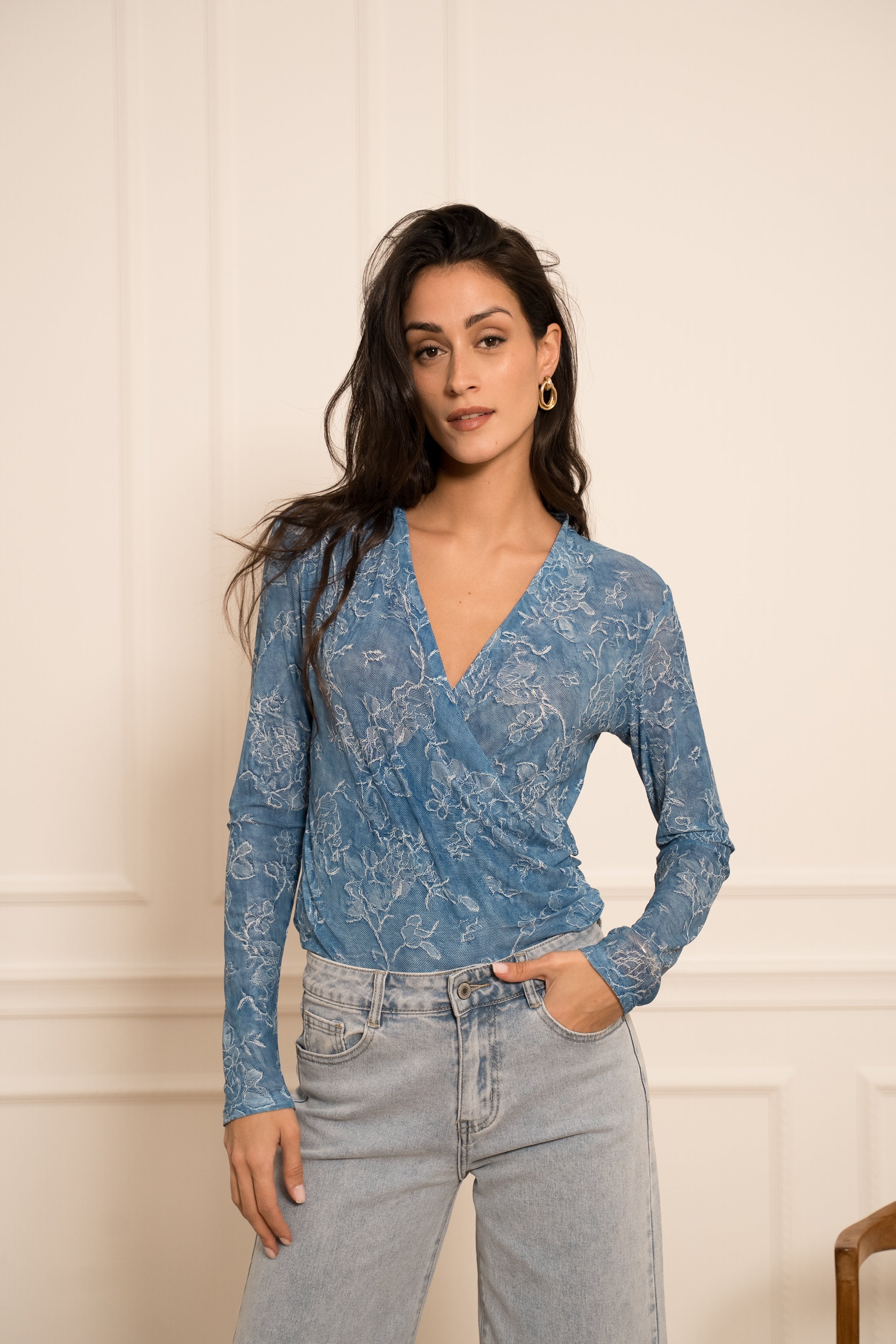 Elisabeth Leopard satin top