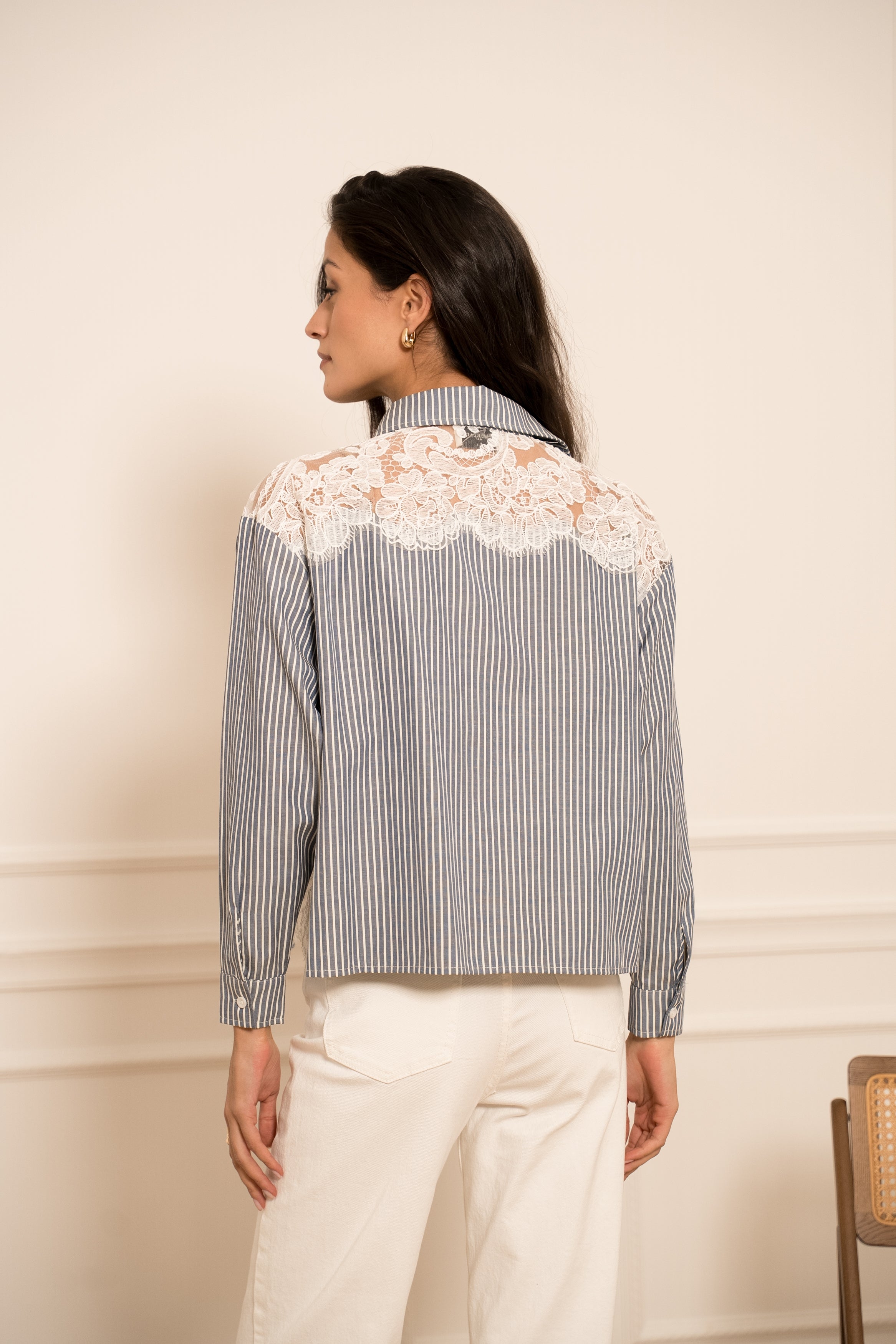 Ariane turtleneck lace blouse
