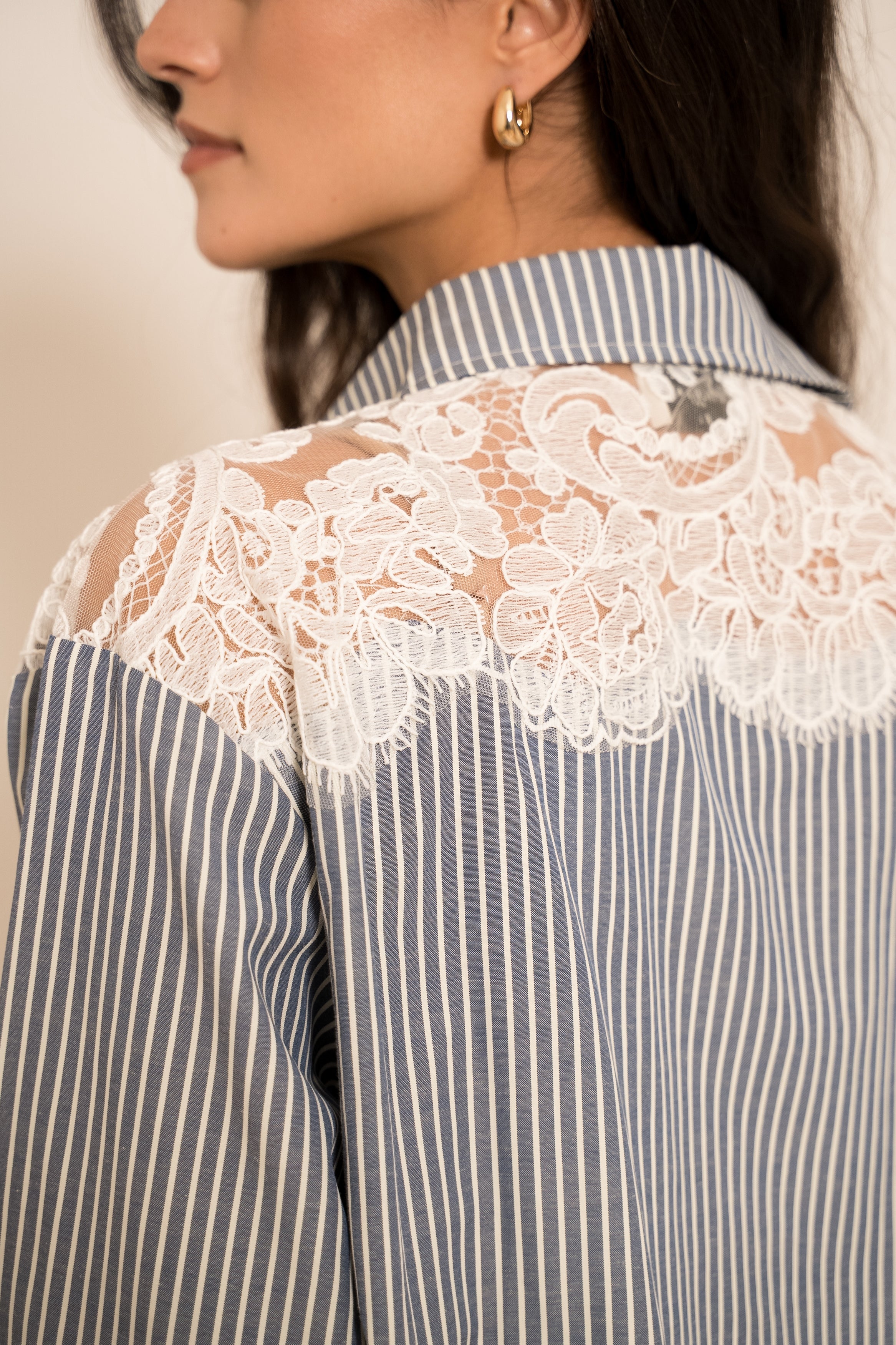 Ariane turtleneck lace blouse