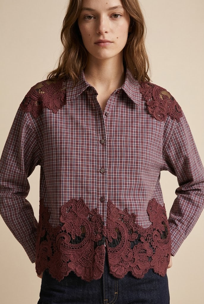 Ariane turtleneck lace blouse