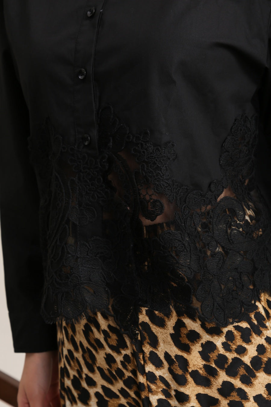 Ariane turtleneck lace blouse