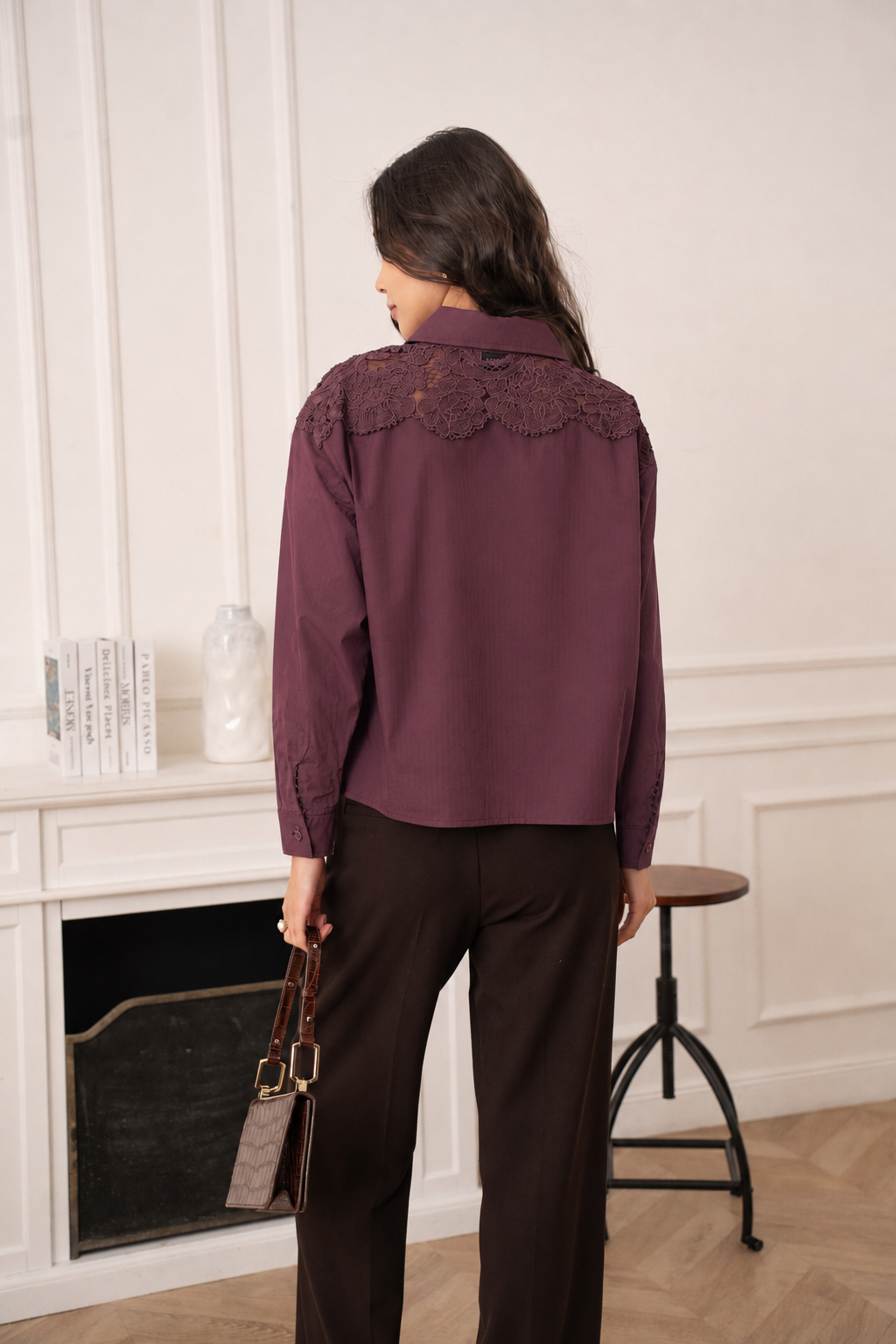Chemise Anaïs en coton brodé