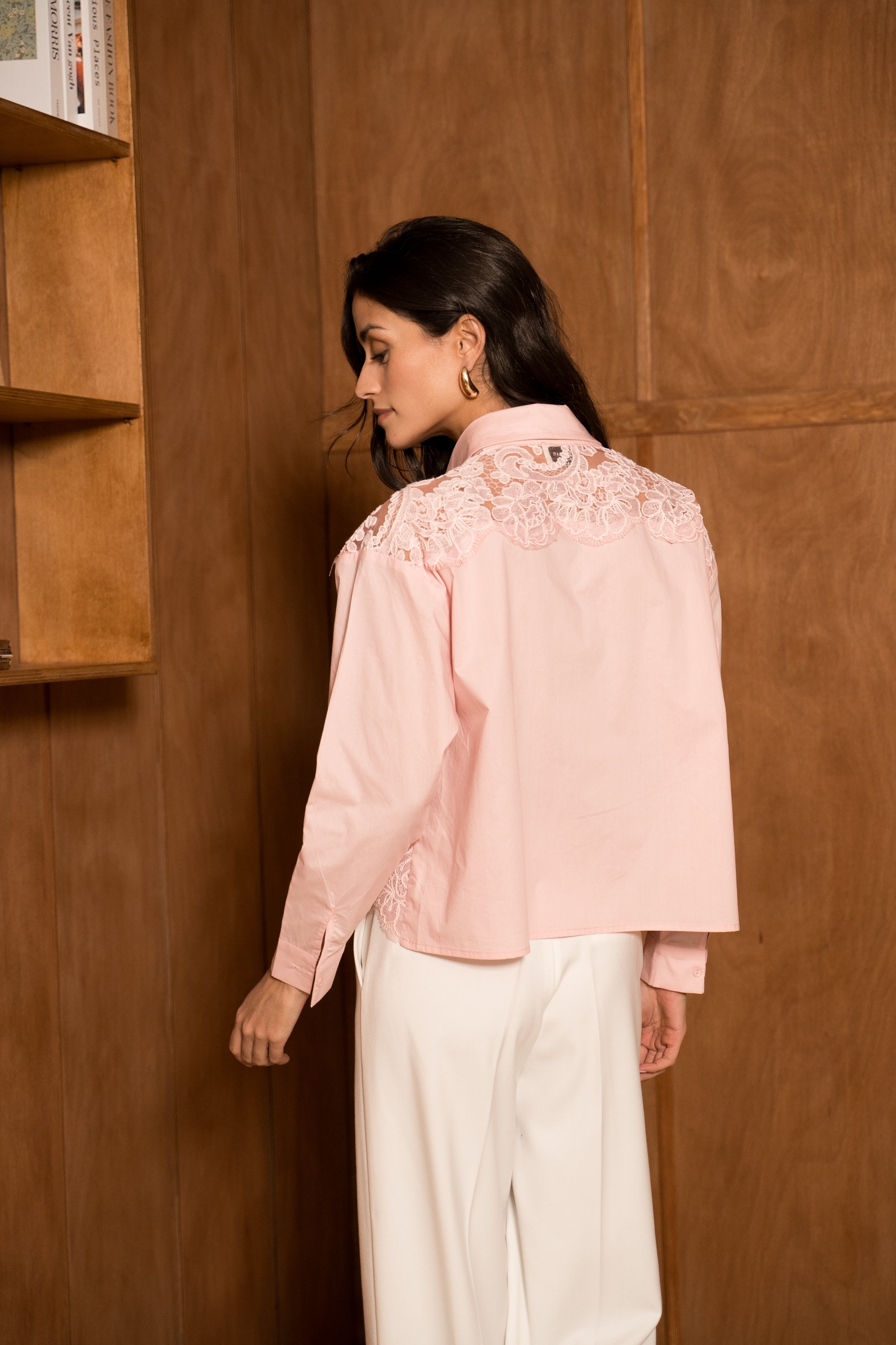 Ariane turtleneck lace blouse