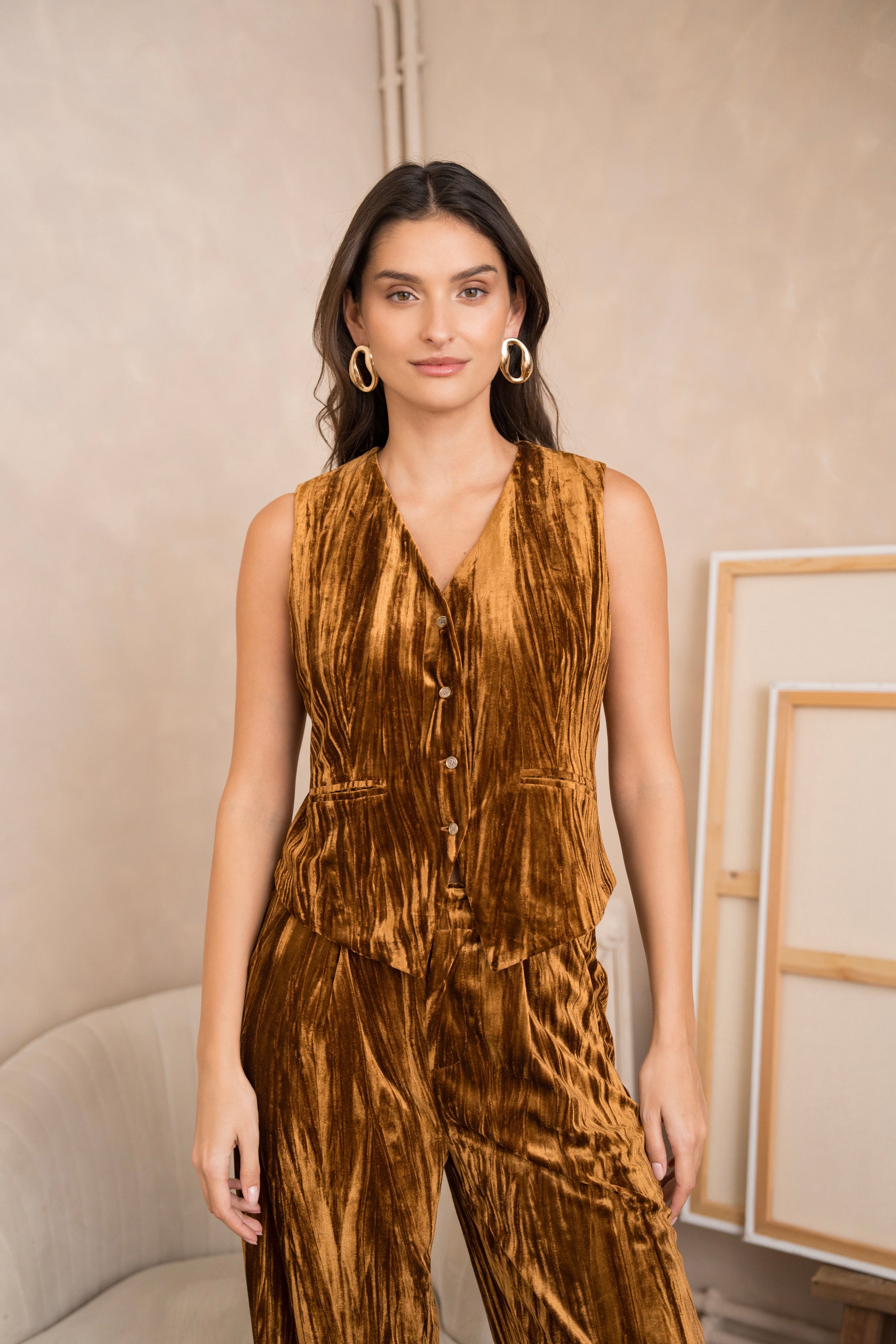 Shiny lurex tank top